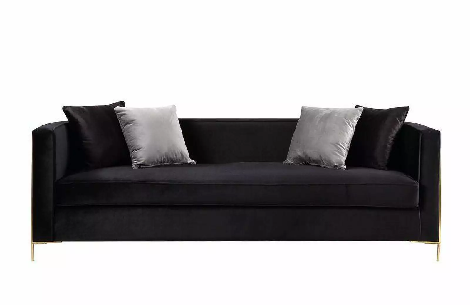 Acme Furniture Fergal Sofa Black Velvet Modern Living Room Couch