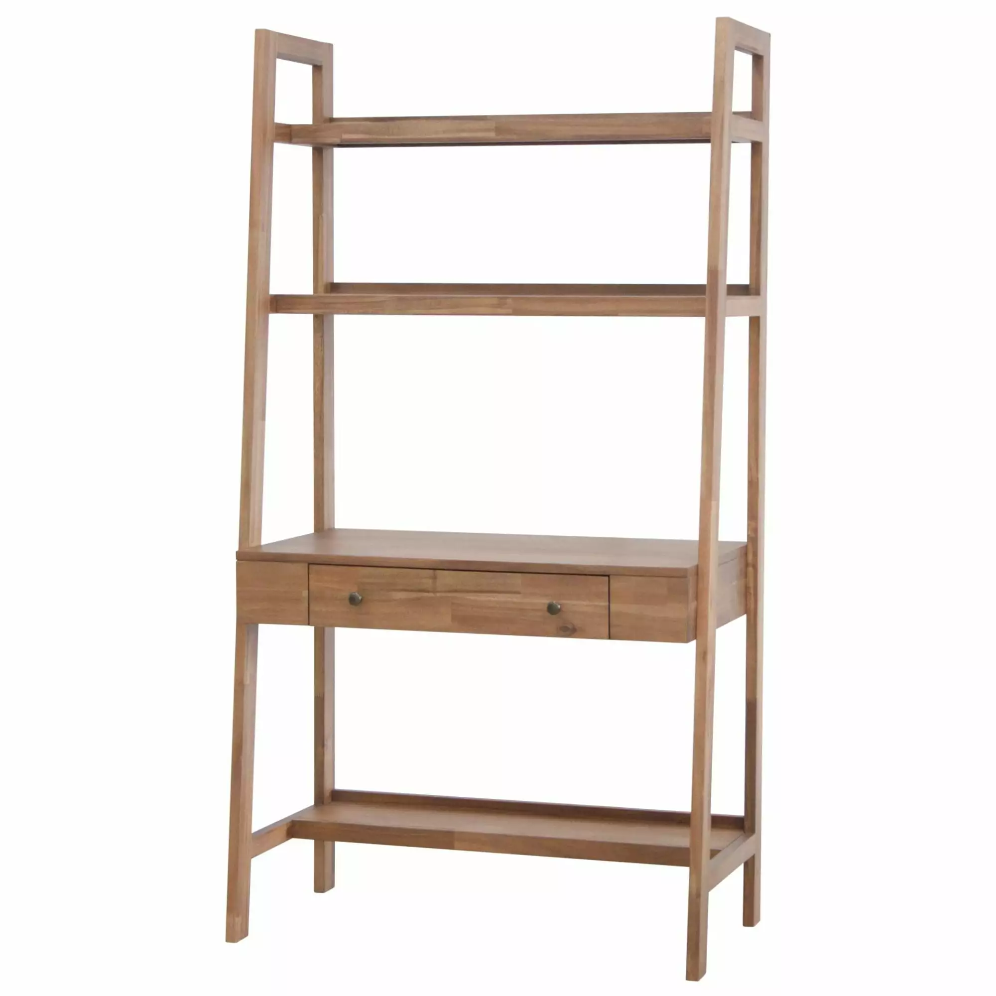 New Pacific Direct Henley 37.5 Solid Wood Wall Desk Newton Brown - Compact Office Desk