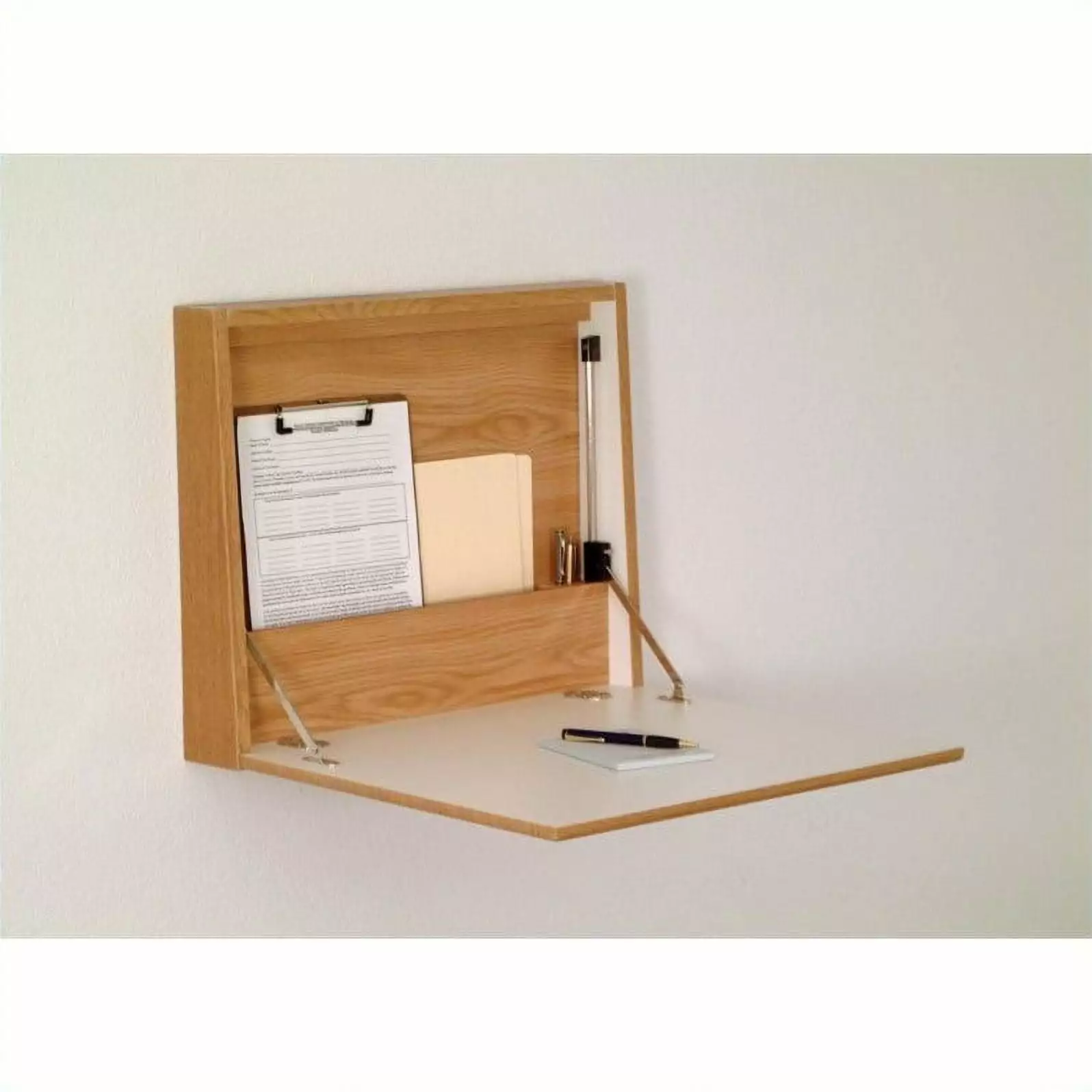 Scranton & Co Wall Desk Oak Space Saving Home Office Desk