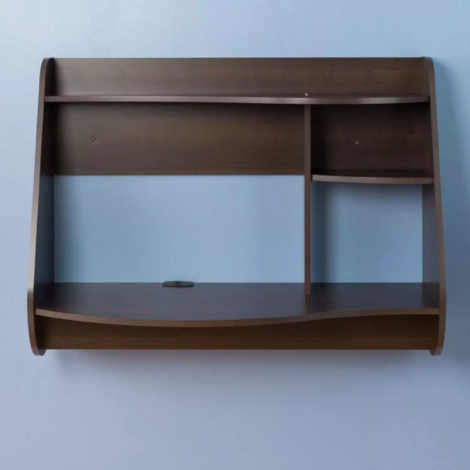 Espresso Wall-Mount Modern Floating Desk Laptop or Tablet Use Fast Furnishing