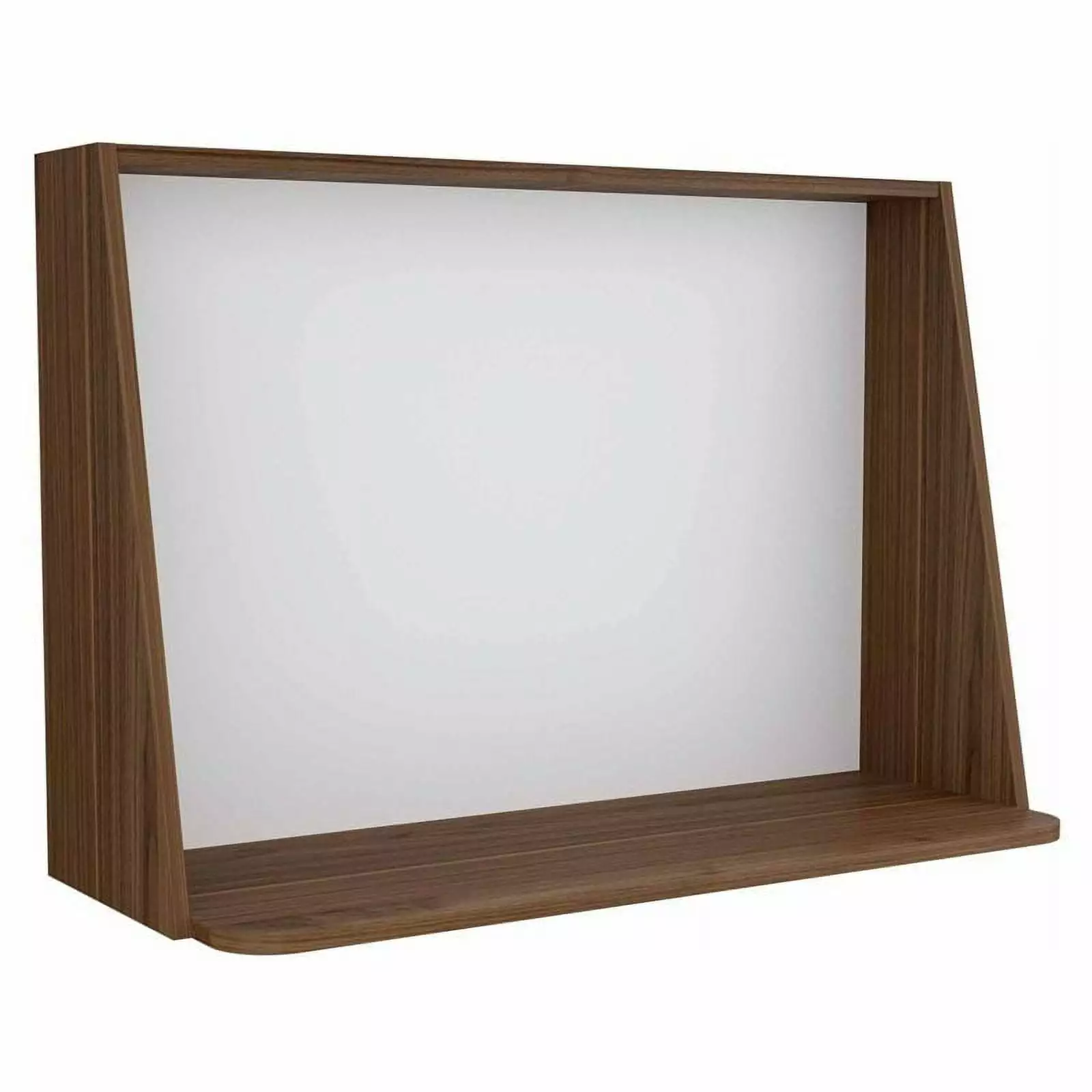 Atlin Designs Modern Wood Wall Desk Office Mahogany Glossy White