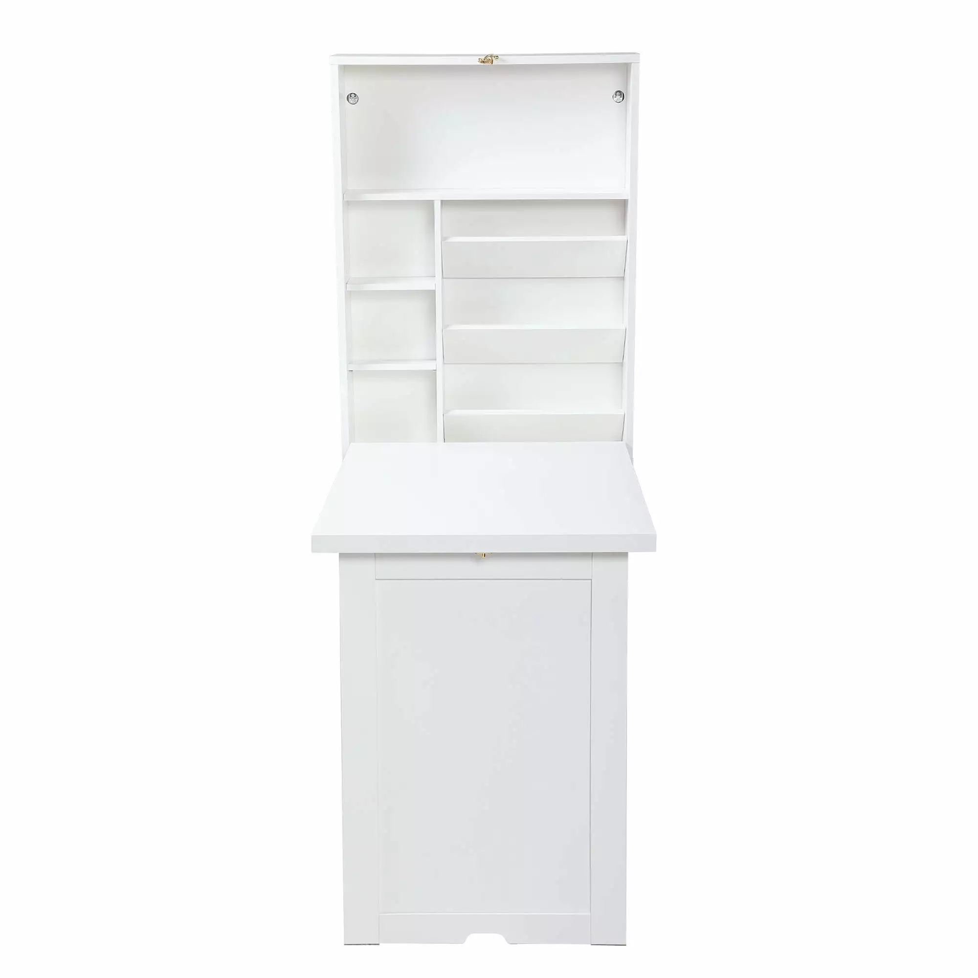 Cfowner Wall Mounted Fold Out Convertible Desk Storage Home Office