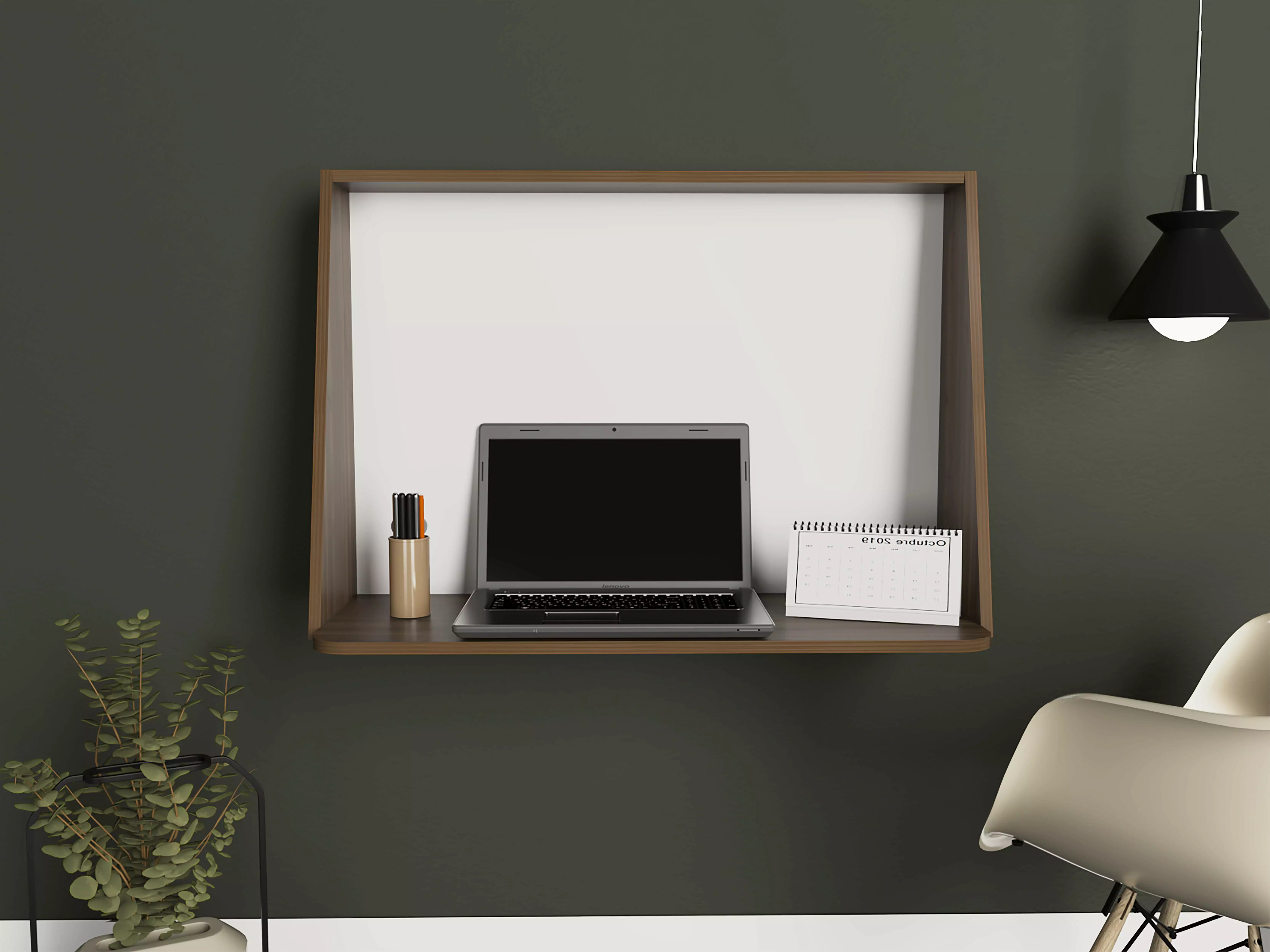 GeeHome Roma Wall Mounted Desk Compact Floating Desk Small Spaces