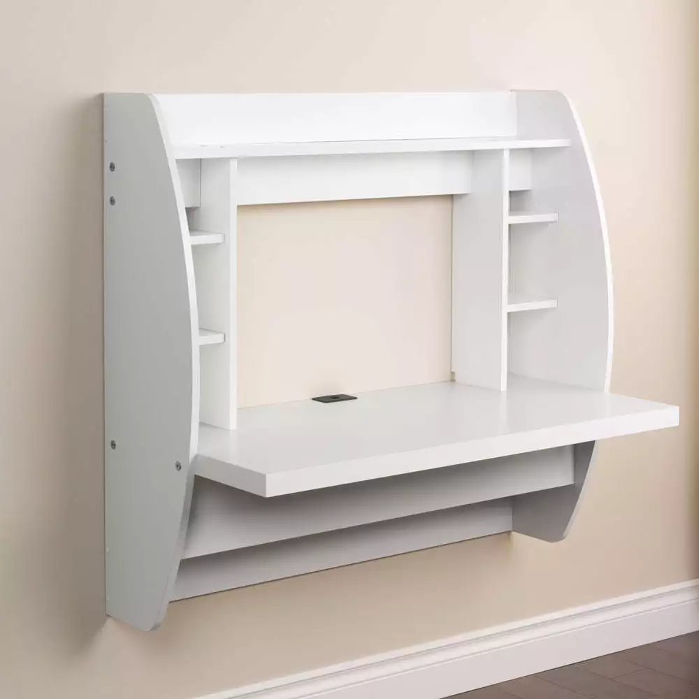 Ktaxon Floating Wall Computer Desk Laptop Shelf Storage Desk Workstation