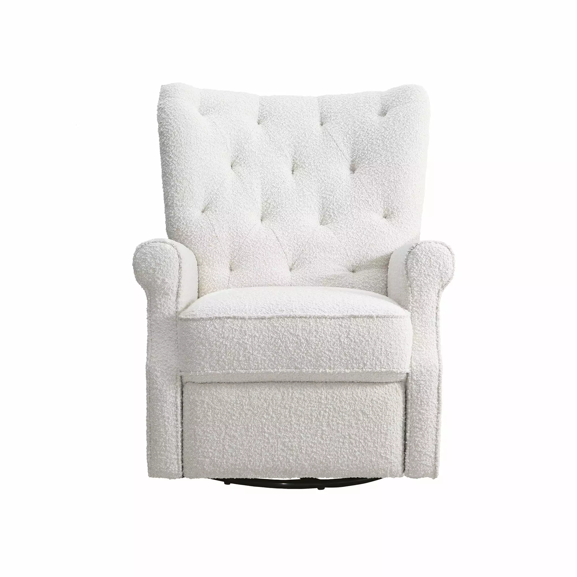 Second Story Home Alice Wingback Recliner Cream Boucle Fabric