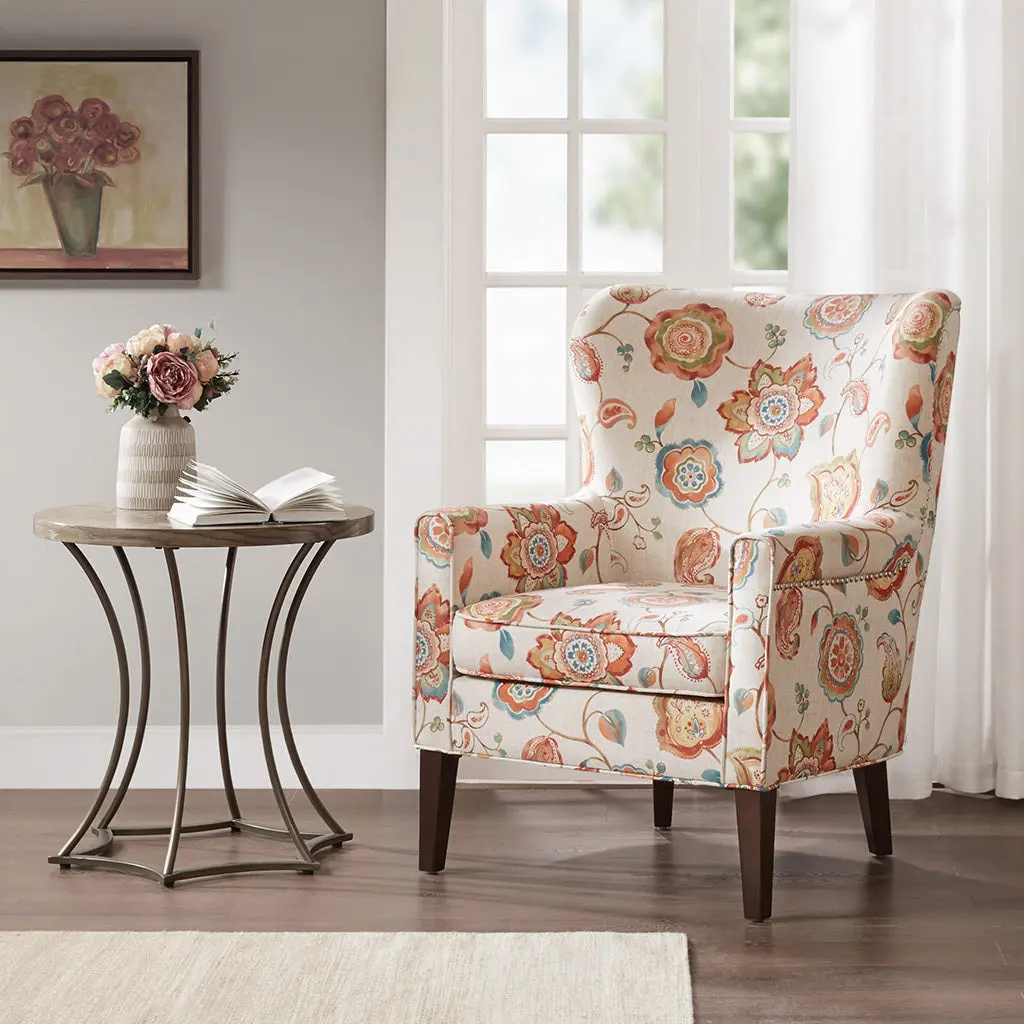 Colette Accent Chair Multicolor Solid Wood Living Room Chair jla