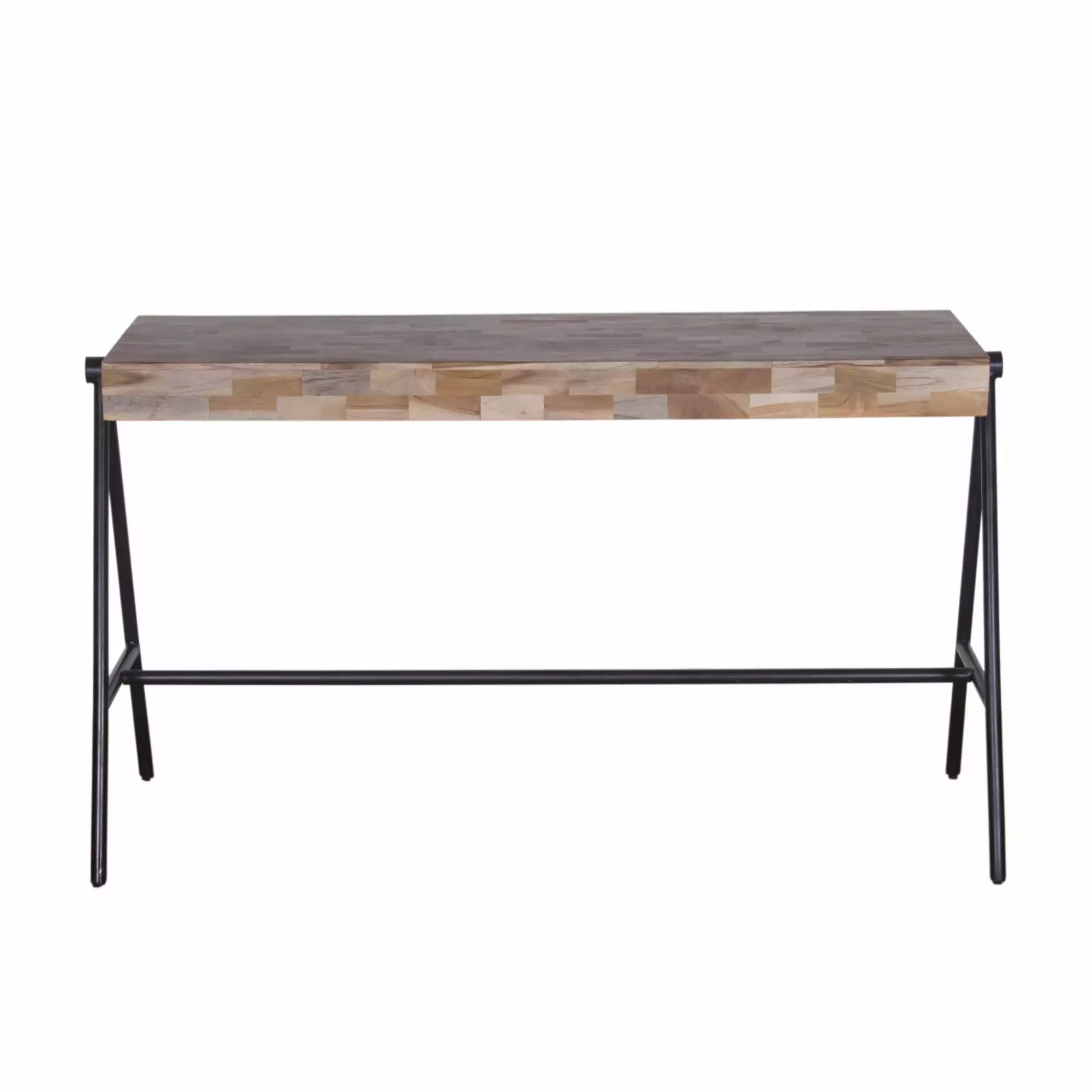 Boho Natural Narrow Frame Wood Table Desk Home Office HomeRoots
