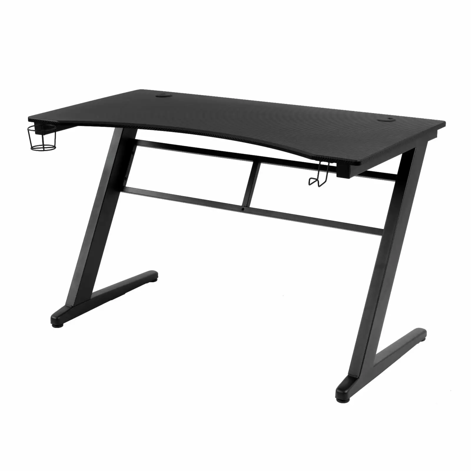 OS Home and Office Furniture 47 Inch Contemporary Wood Gaming Desk Black OS Home & Office Furniture