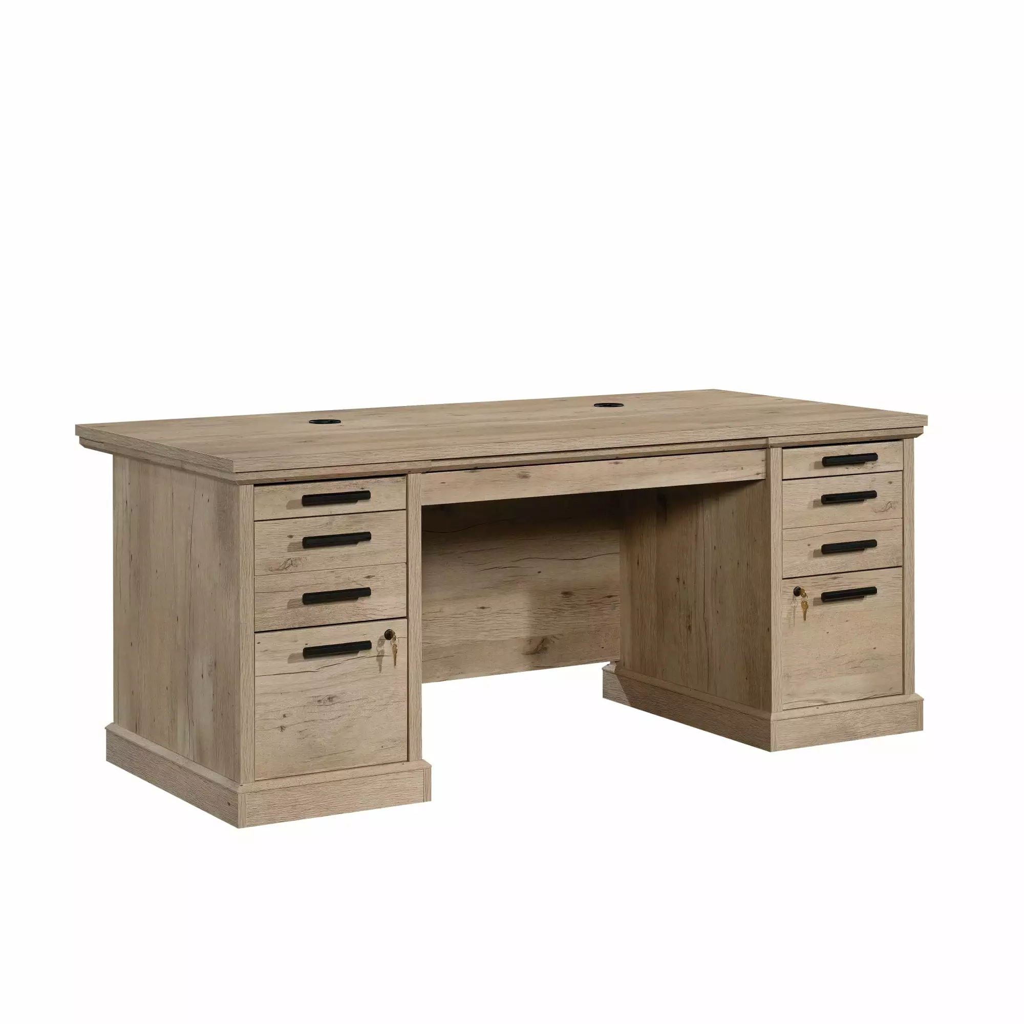 Sauder Mason Peak Engineered Wood Executive Desk Prime Oak - Professional Office Desk