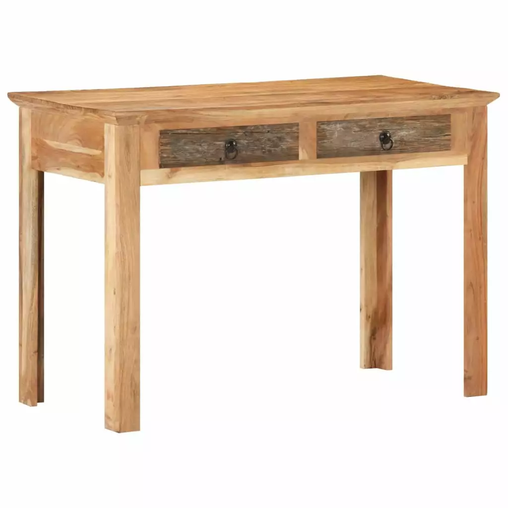 vidaXL Solid Reclaimed Wood Desk 43.3x19.7x29.5 Inches Home Office