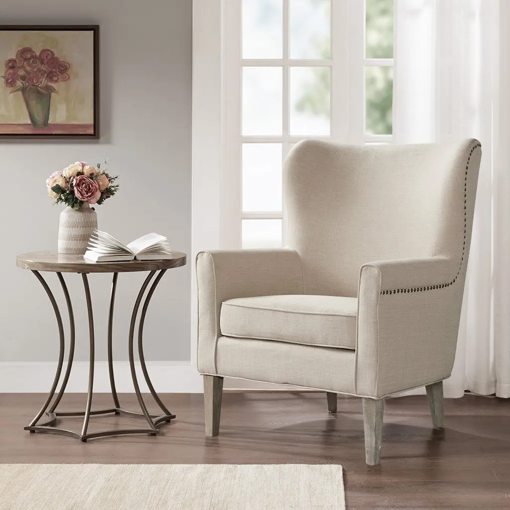 Colette Accent Chair Natural Solid Wood Modern Lounge Chair jla