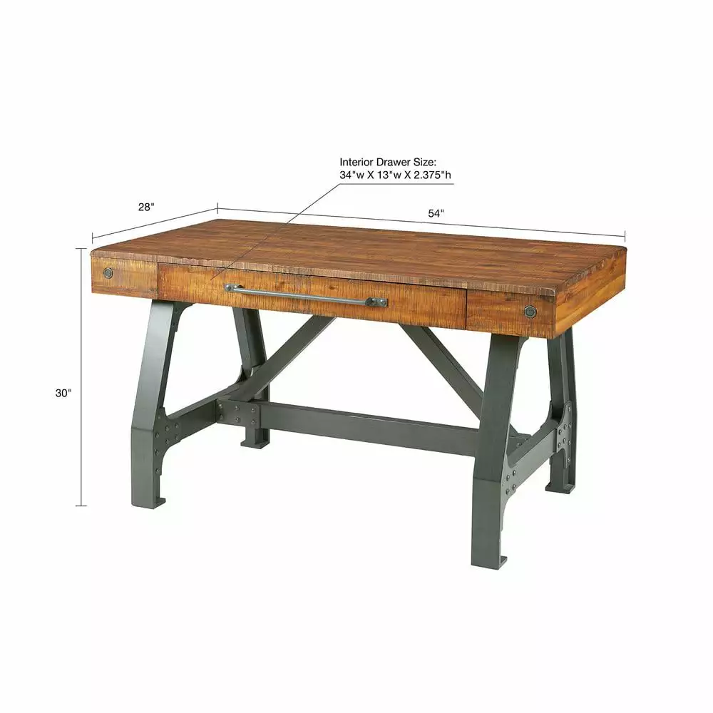 Cast Ironwood Desk Belen Kox - Durable Wooden Office Desk