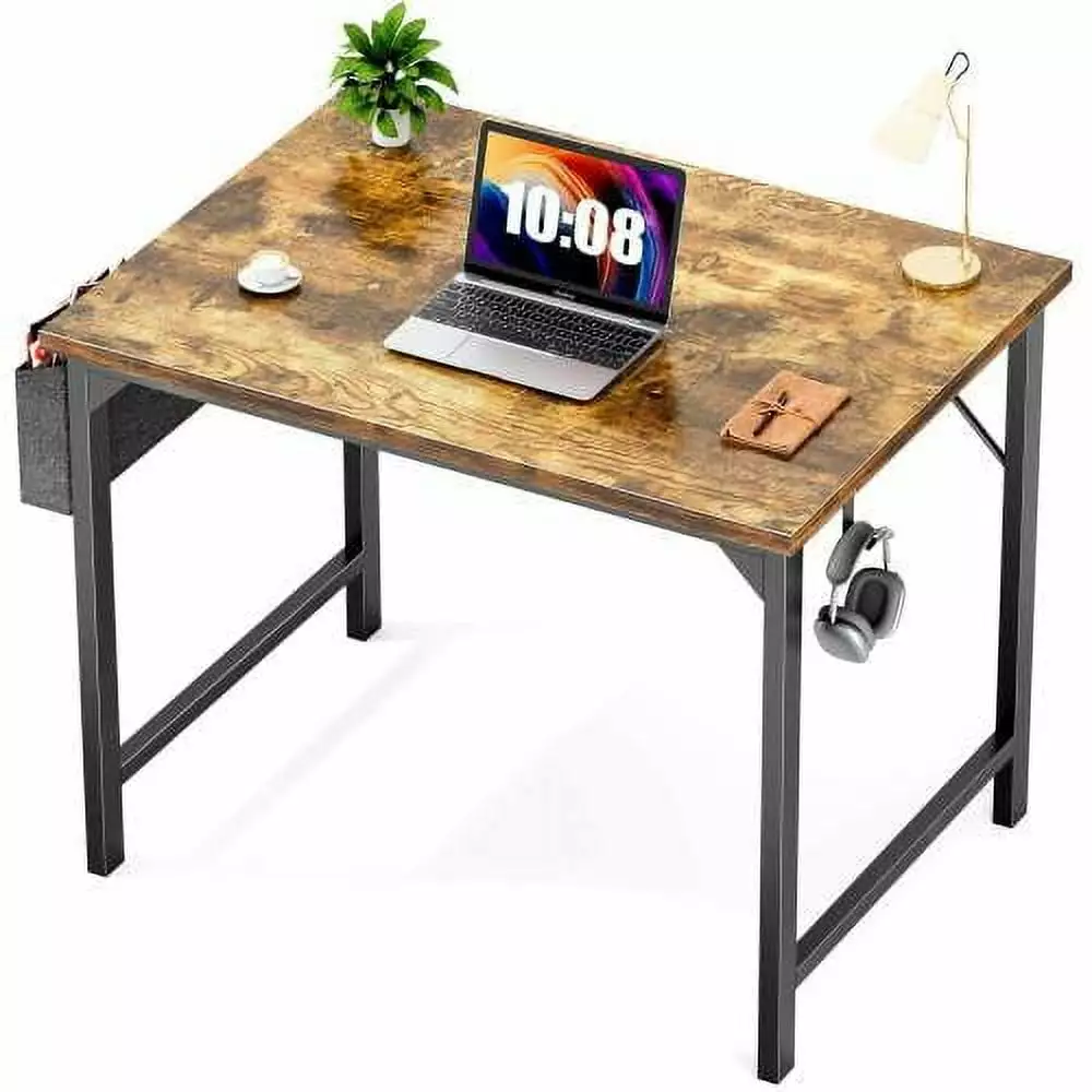 Modern Simple Style Wooden Work Office Desks Storage.40 Inch.Brown Hypeshops
