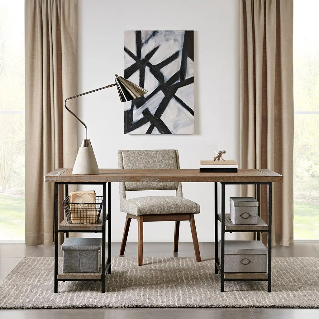 Desk Grey Wood Modern Writing Desk Home Office Table jla