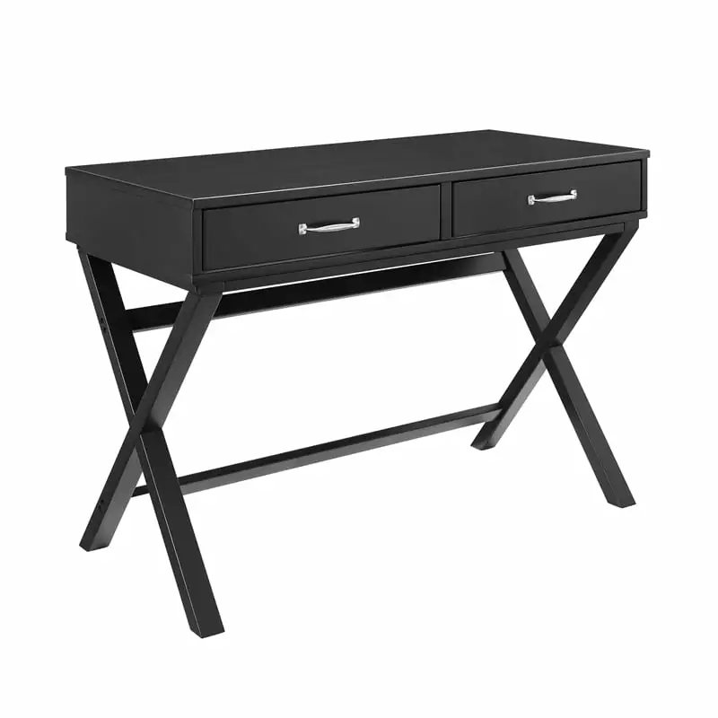 UrbanPro Transitional 2-Drawer Home Office Wood Desk Black