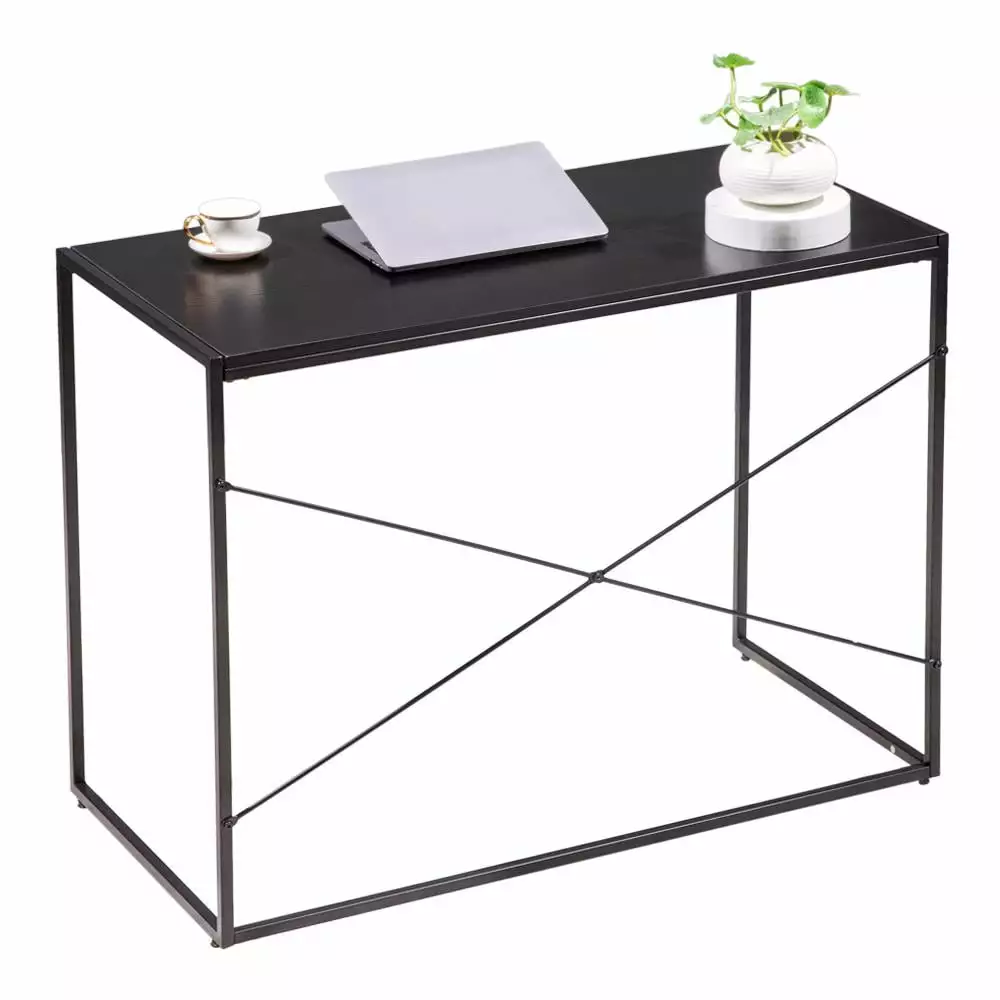 BaytoCare Computer Desk Workstation Metal Leg Writing Furniture Home Office