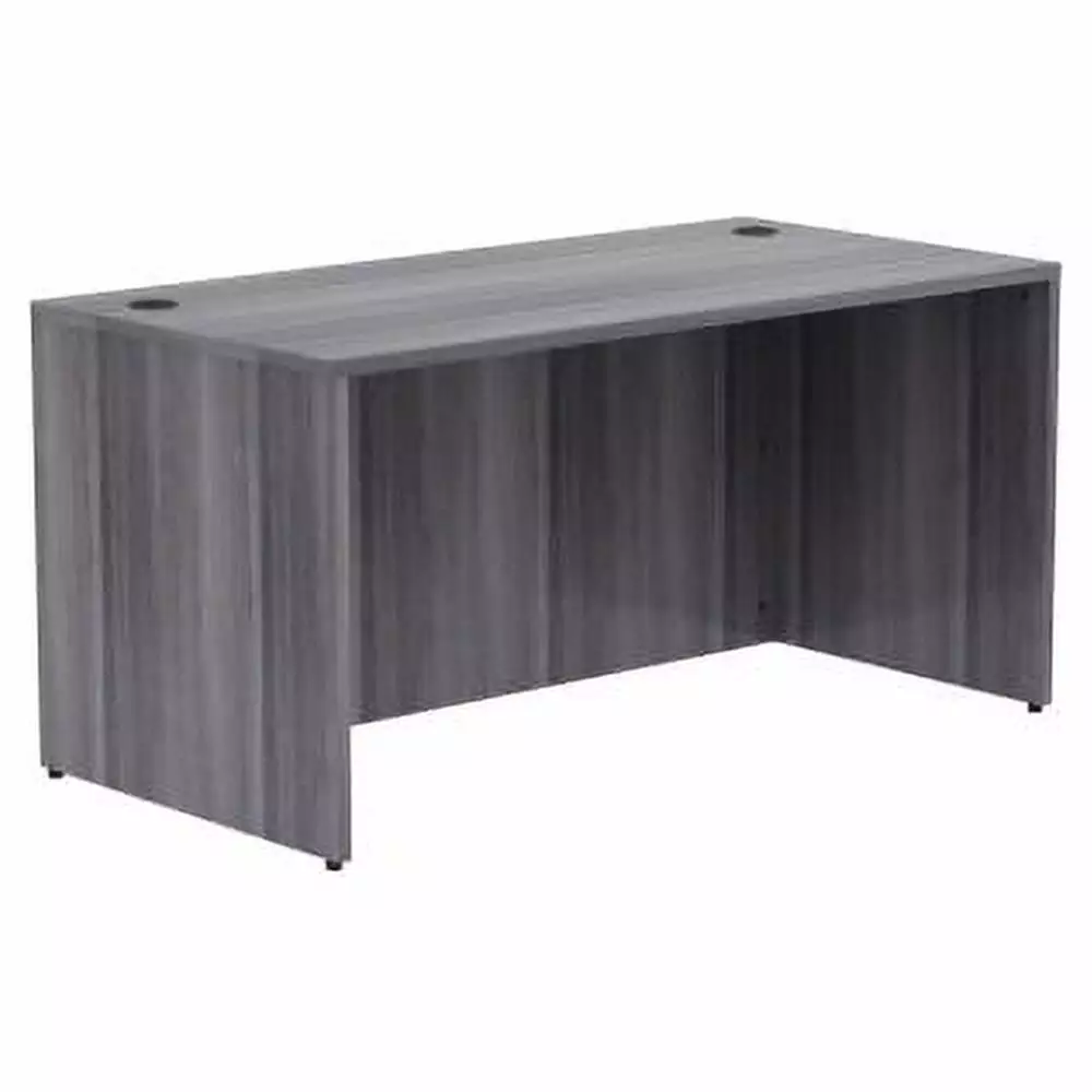 Lorell Weathered Charcoal Laminate Desking Desk Shell 60 x 30 x 29.5