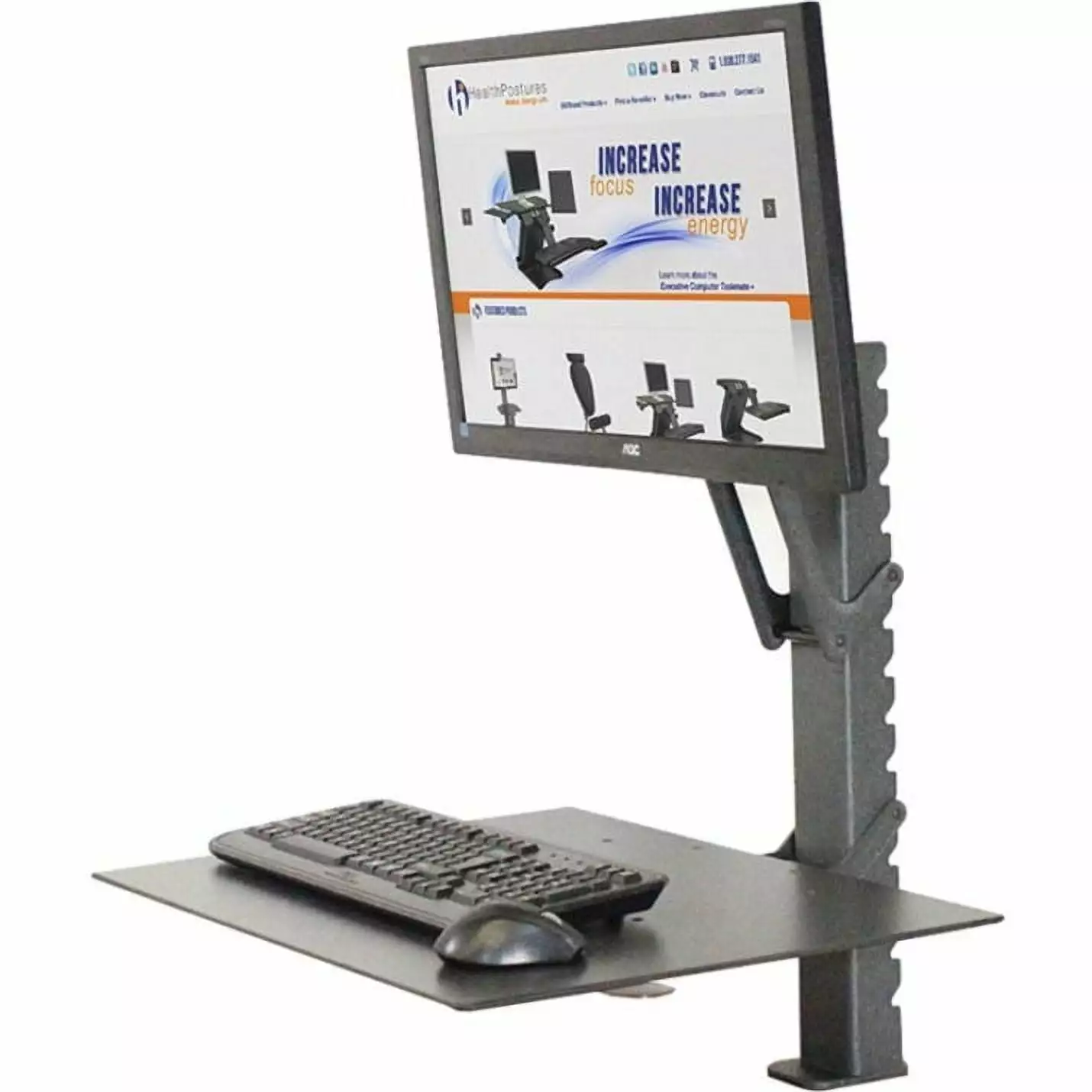 HealthPostures TaskMate EZ Sit and Stand Computer Workstation