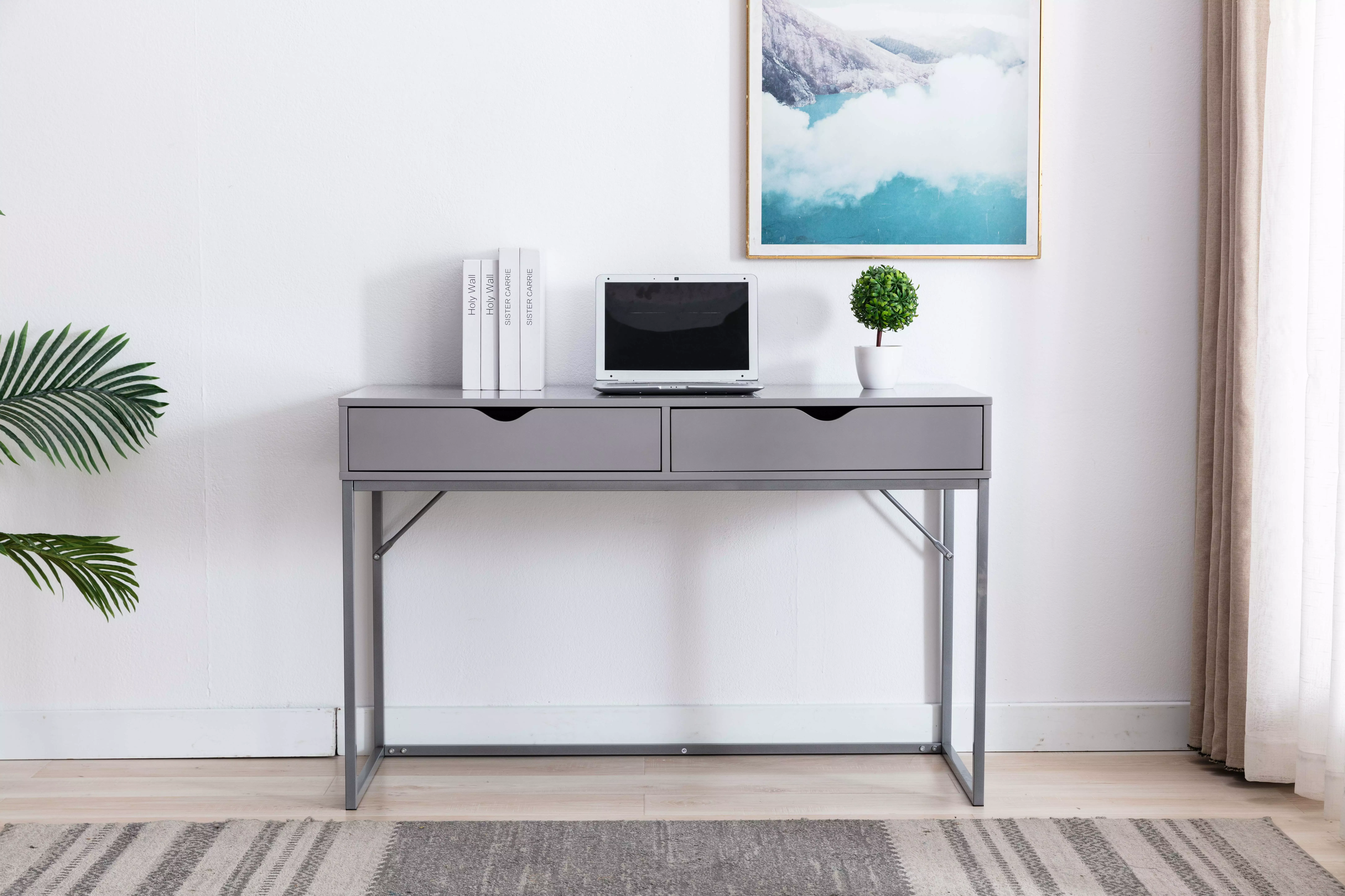 Morgan Writing Desk Gray 30.1H Home Office Desk ACEssentials