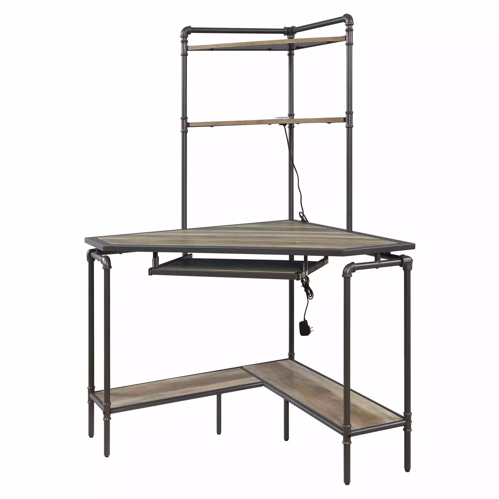 ACME Deliz Writing Desk Sand Grey - Minimalist Home Office Desk Acme Furniture