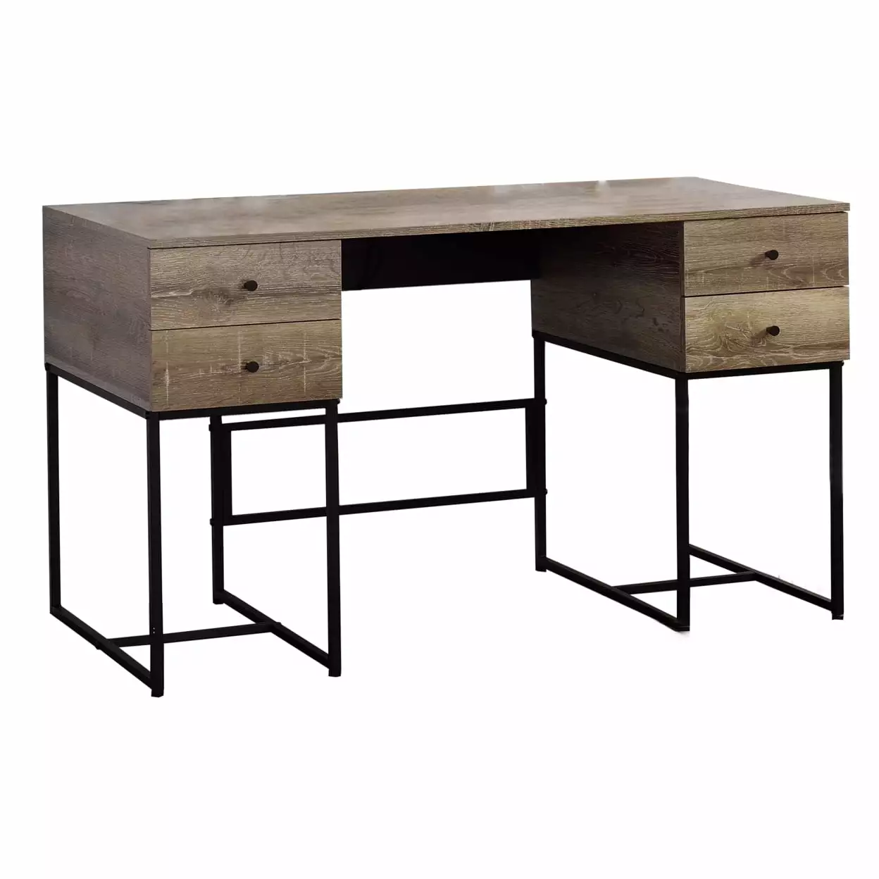 ACME Desirre Writing Desk Rustic Oak and Black Acme Furniture