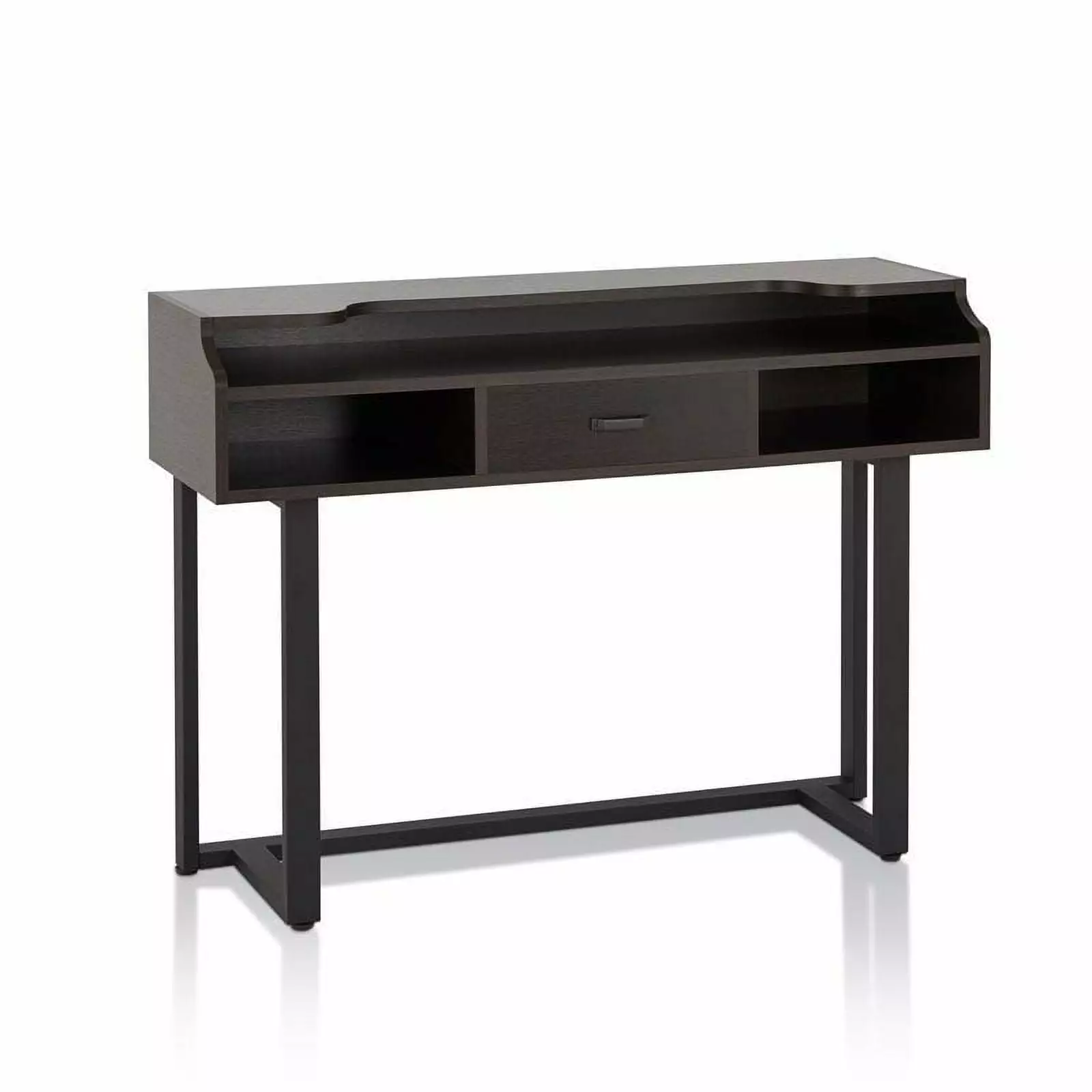 Allora Espresso Wood Table Top Cutout Writing Desk