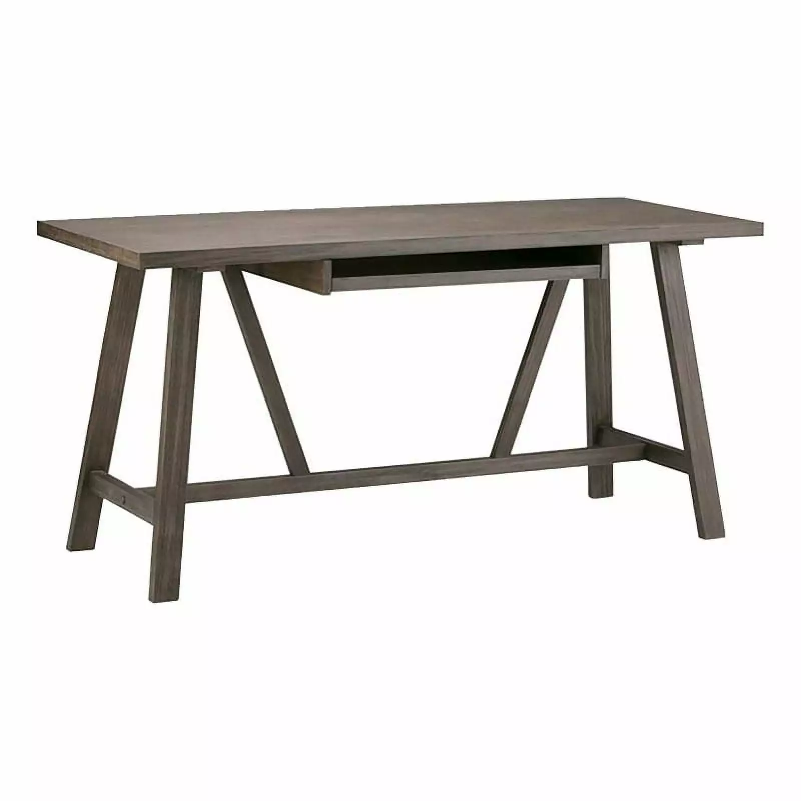 Atlin Designs 29.5 Modern Solid Wood Writing Office Desk Wire Driftwood - Minimalist Desk