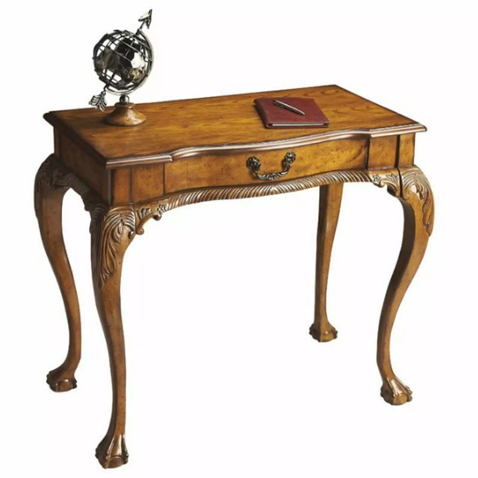 Beaumont Lane Vintage Oak Writing Desk Classic Home Office Decor