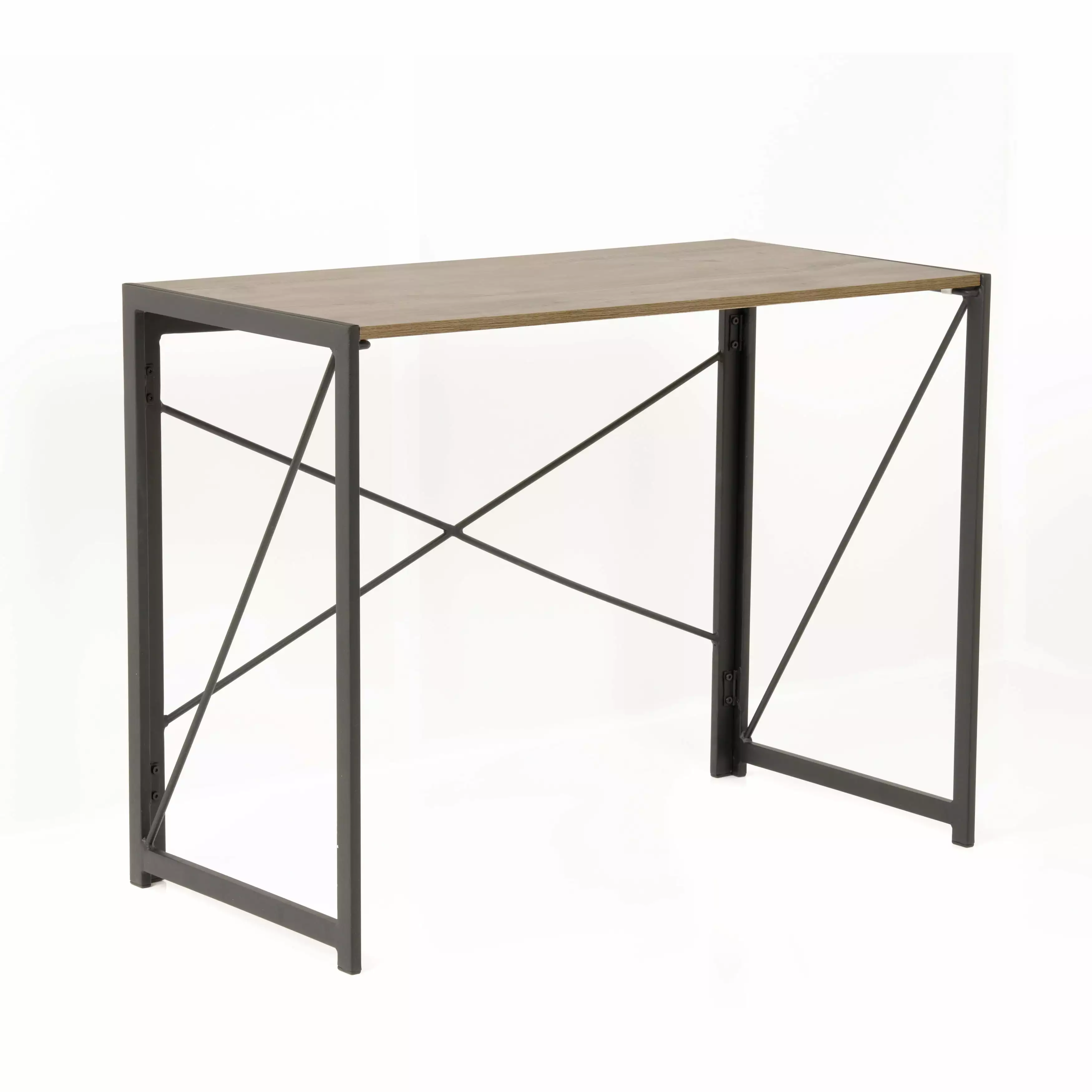 OS Home and Office Furniture No Tool Writing Desk Metal Legs and Oak Laminate Top Bed Bath & Beyond