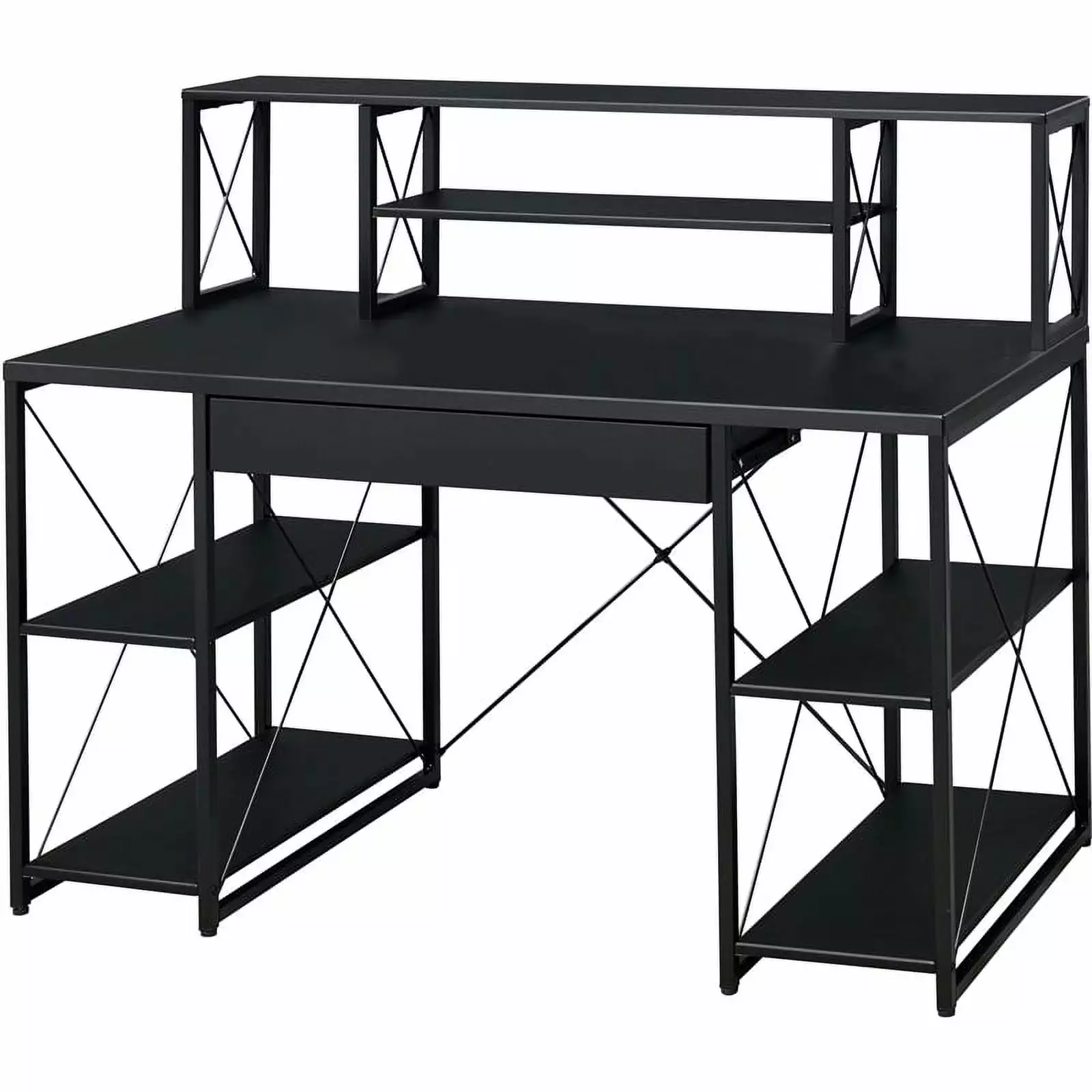 Bowery Hill Black Rectangular Table Top Desk