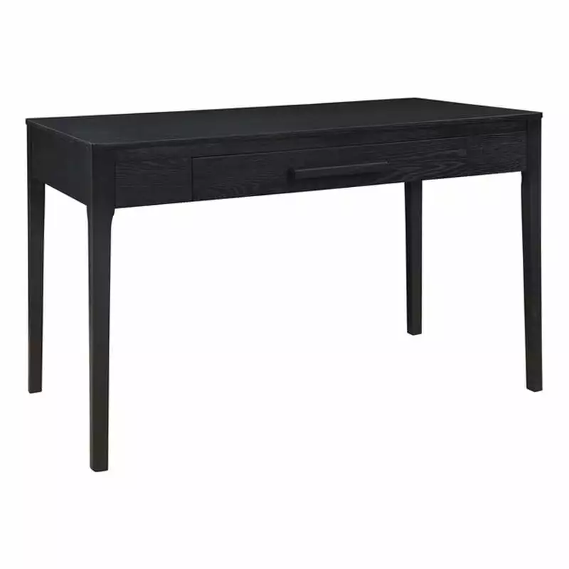 Bowery Hill Mid-Century Modern Wood Desk Drawer Black Finish