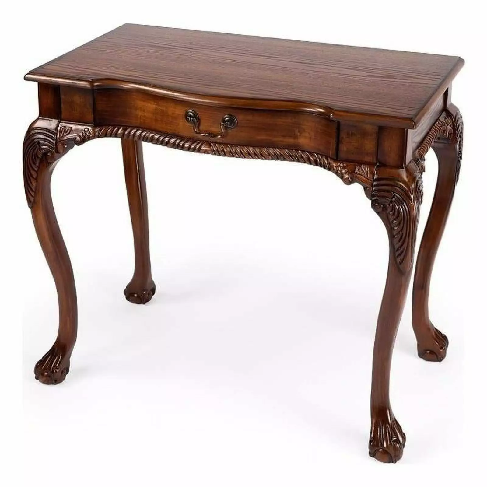 Bowery Hill Wood Traditional Writing Desk Vintage Oak Finish - Classic Home Office Desk