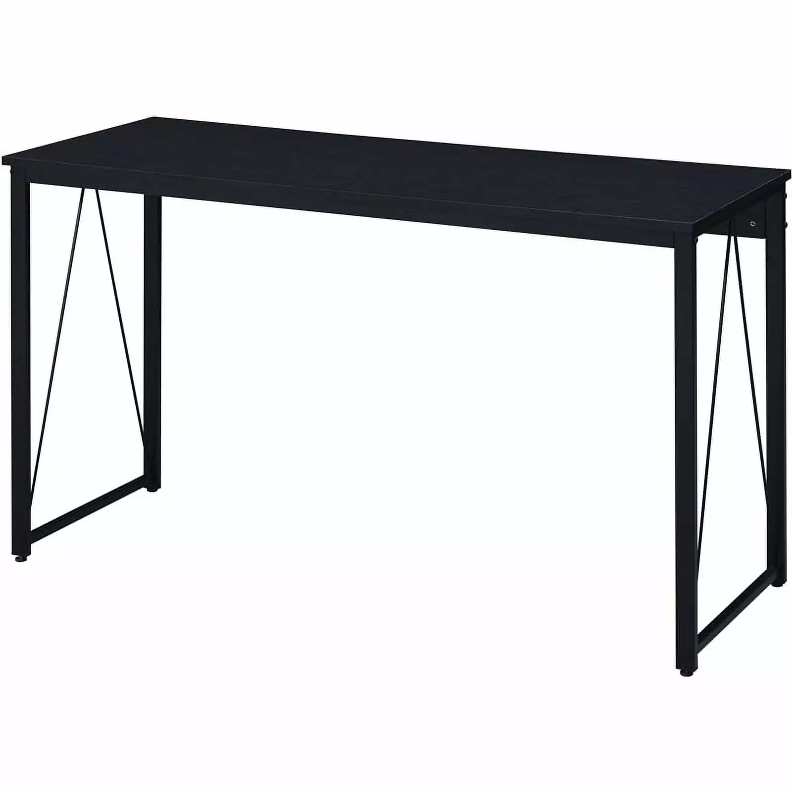 Bowery Hill Wooden Rectangle Writing Desk Metal Sled Base Black