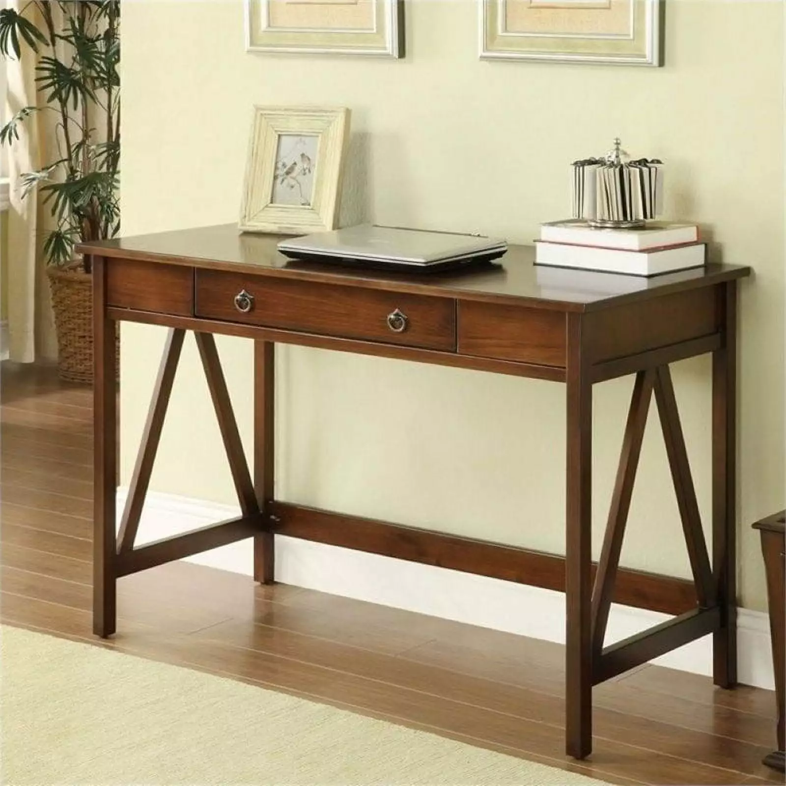 Bowery Hill Writing Desk Antique Tobacco Finish Home Office Furniture