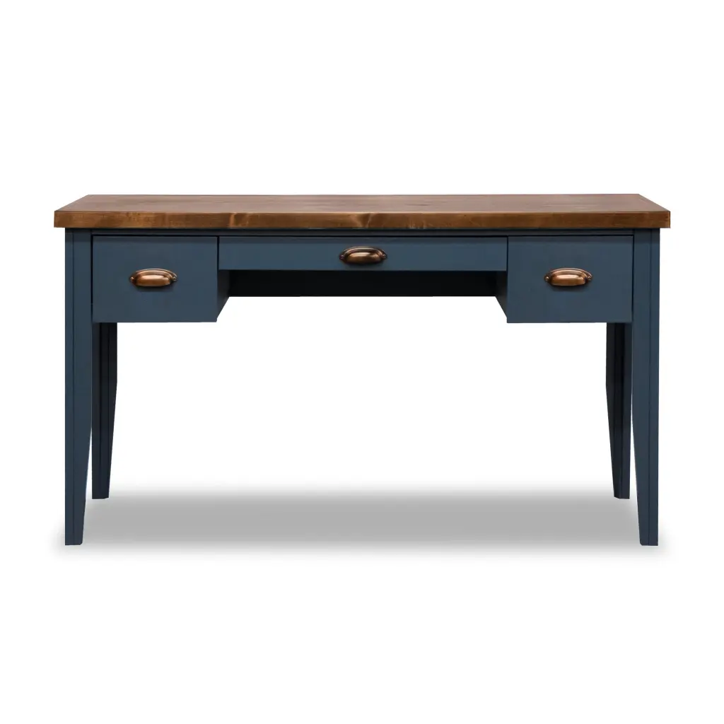 Nantucket 53 Inch Writing Desk No Assembly Required Blue Denim bridgevine home