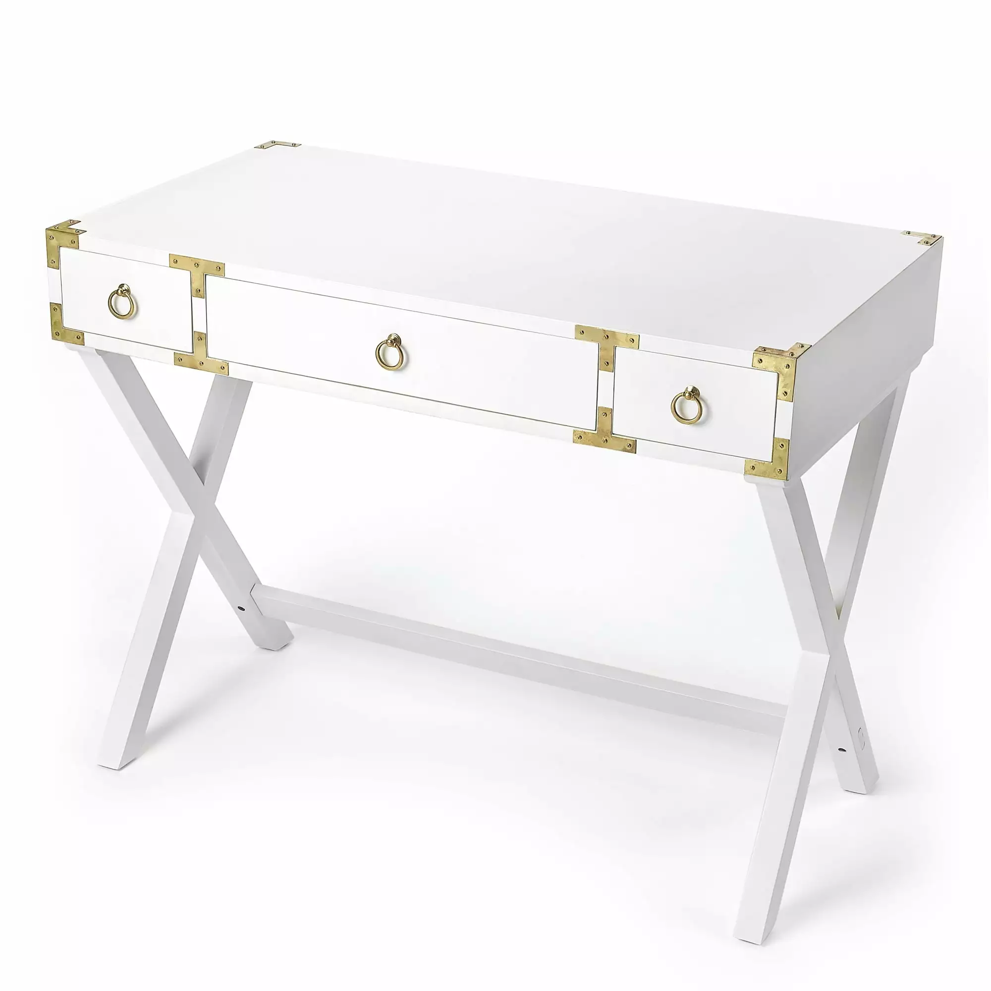 Butler Specialty Forster Glossy Writing Desk White Butler Specialty Company