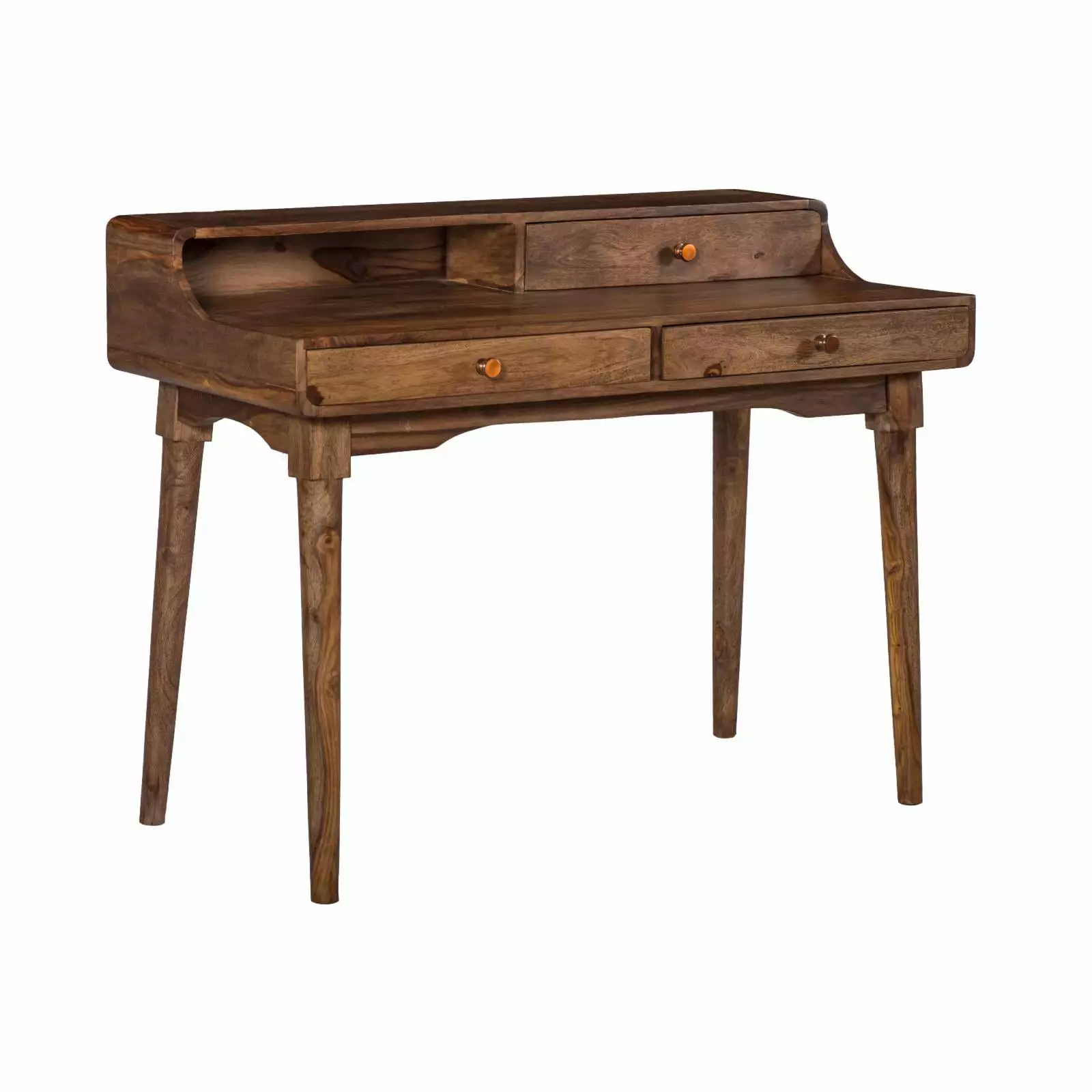 Coast To Coast Imports Brownstone 3-Drawers Writing Desk - Compact Home Office Desk