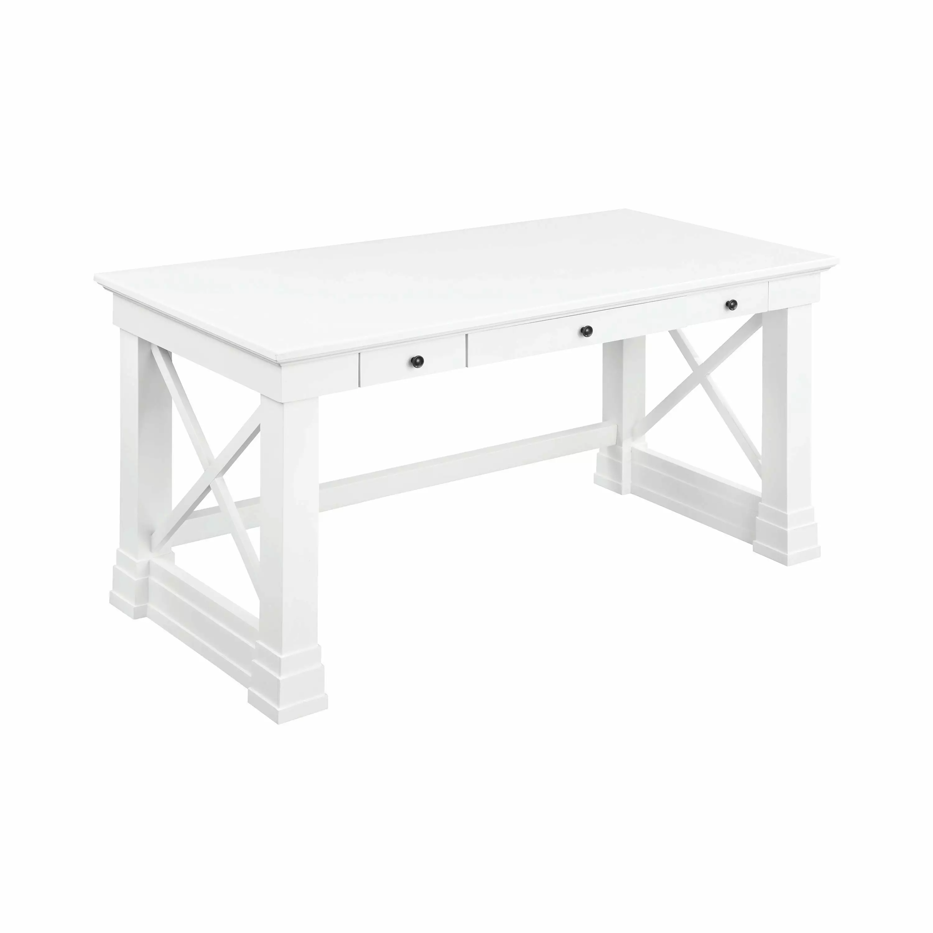 Coaster Johansson 3-drawer Transitional Wood Writing Desk White and Black - Elegant Home Office Desk Coaster Company