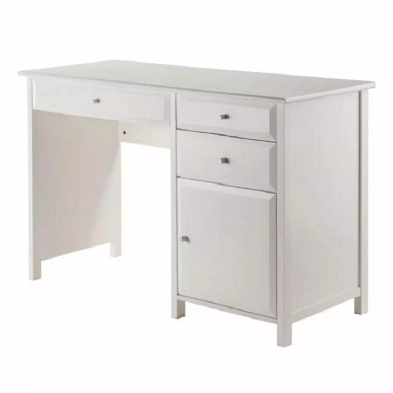Contemporary Home Living 47.25 White Modern Delta Wood Writing Desk