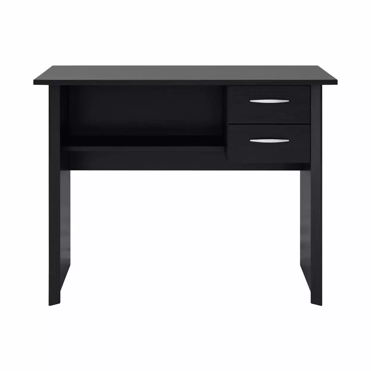 CorLiving Kingston Engineered Wood 2-Drawer Writing Desk Black Brown