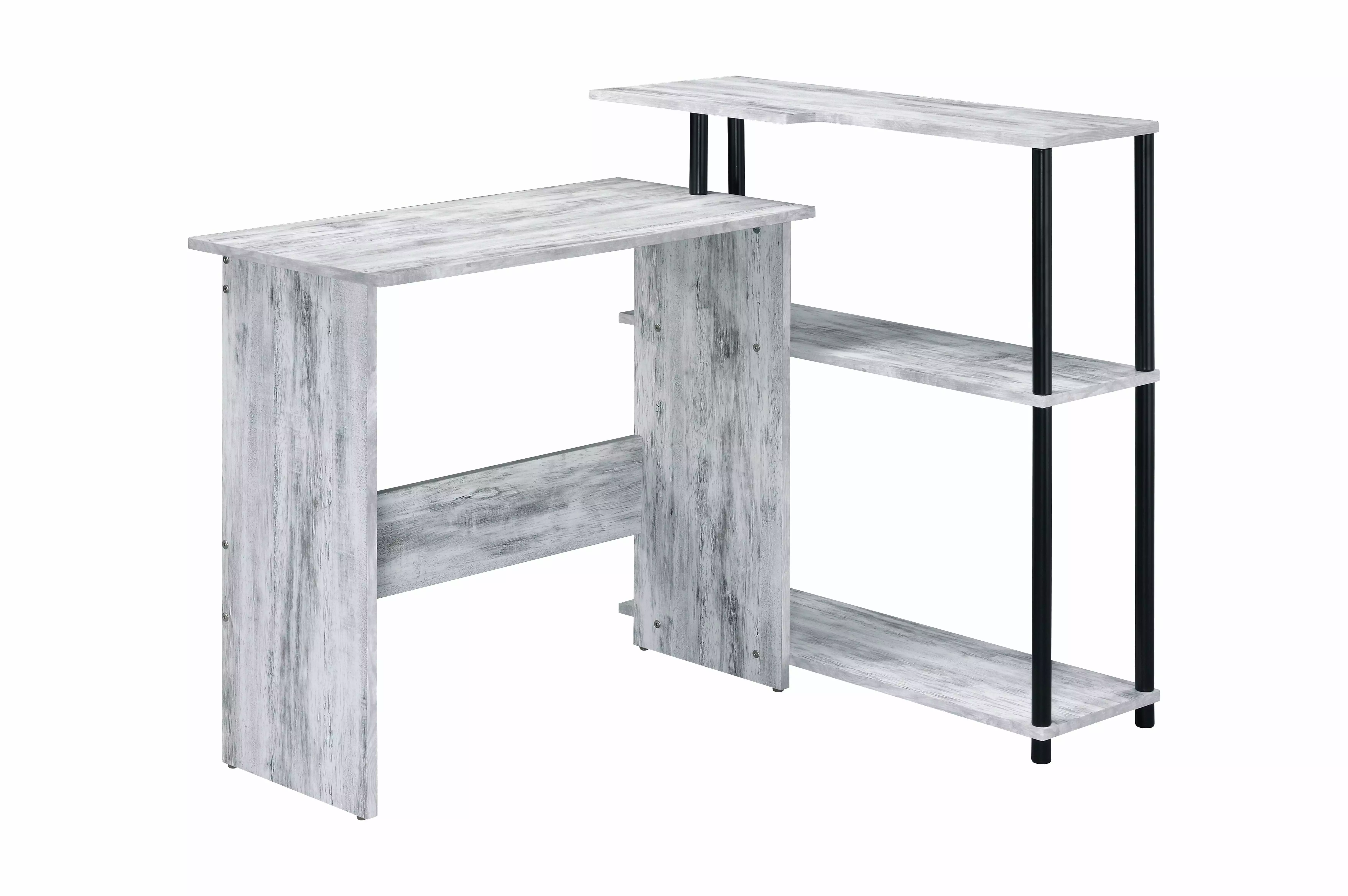 CoSoTower Antique White Black Finish Writing Desk Modern Home Office