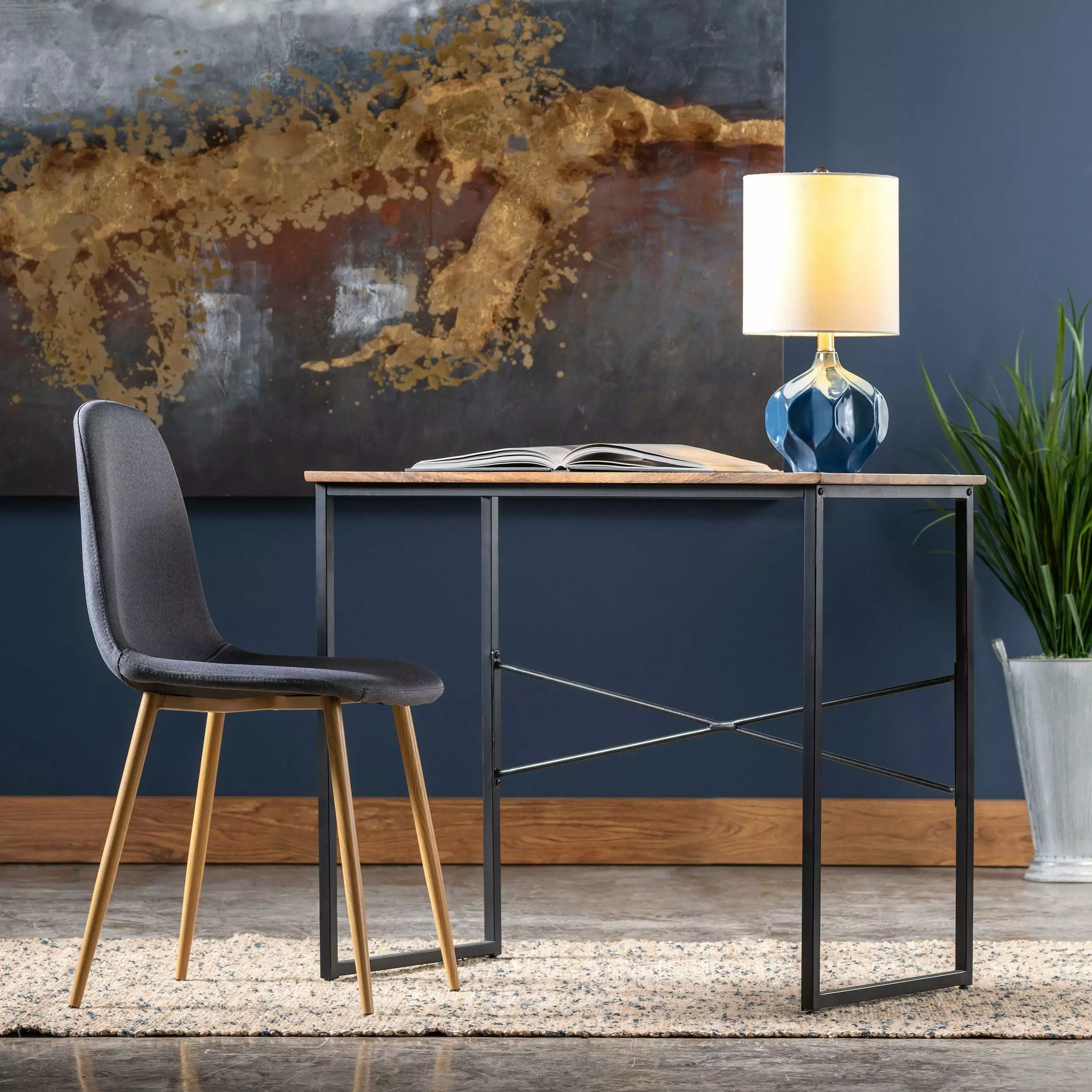 Erik 35 Writing Desk Black Crestview Collection
