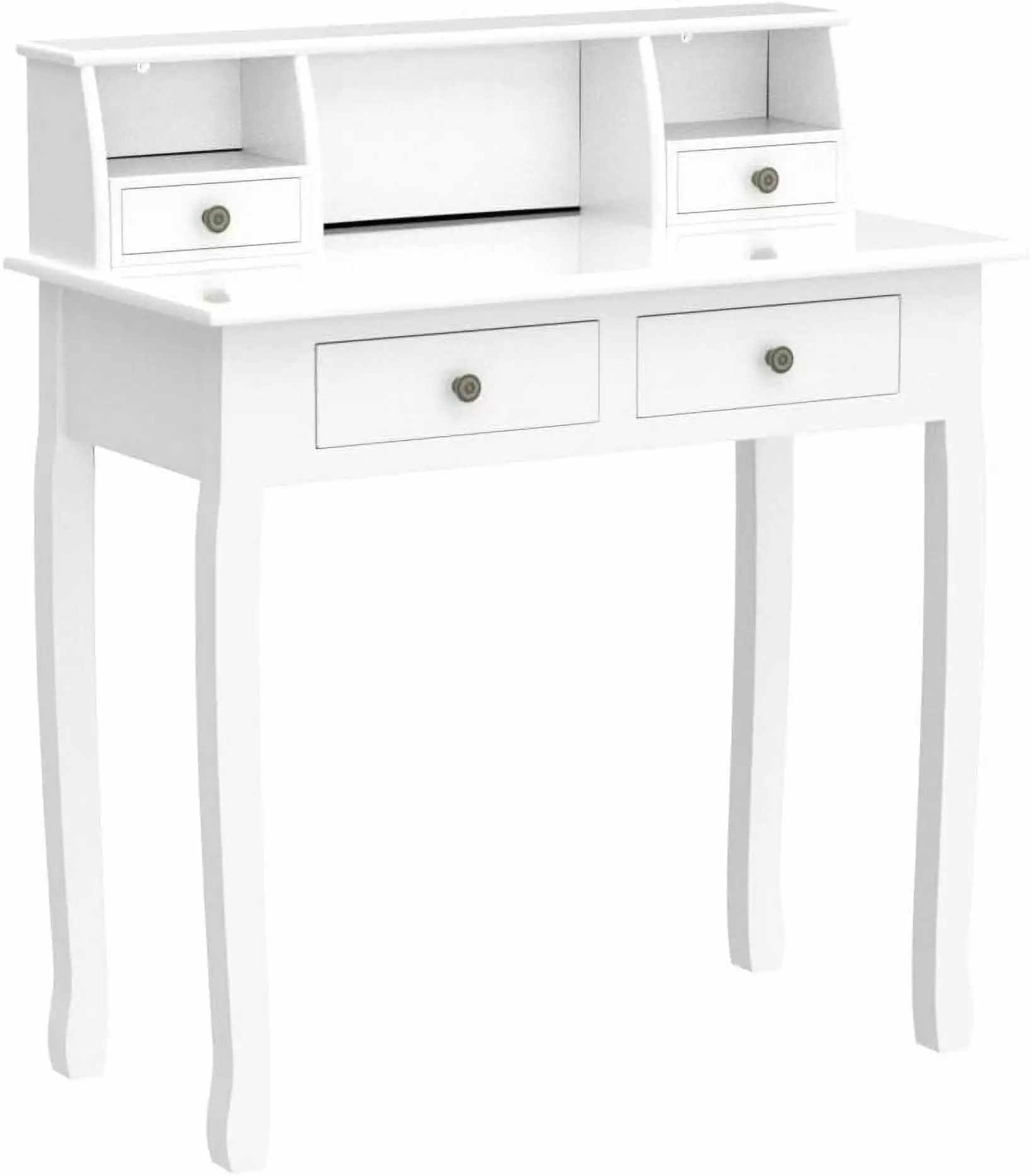 Home Office Writing Desk Drawers and Hutch Study Table Computer Desk Student Bedroom FHWME7
