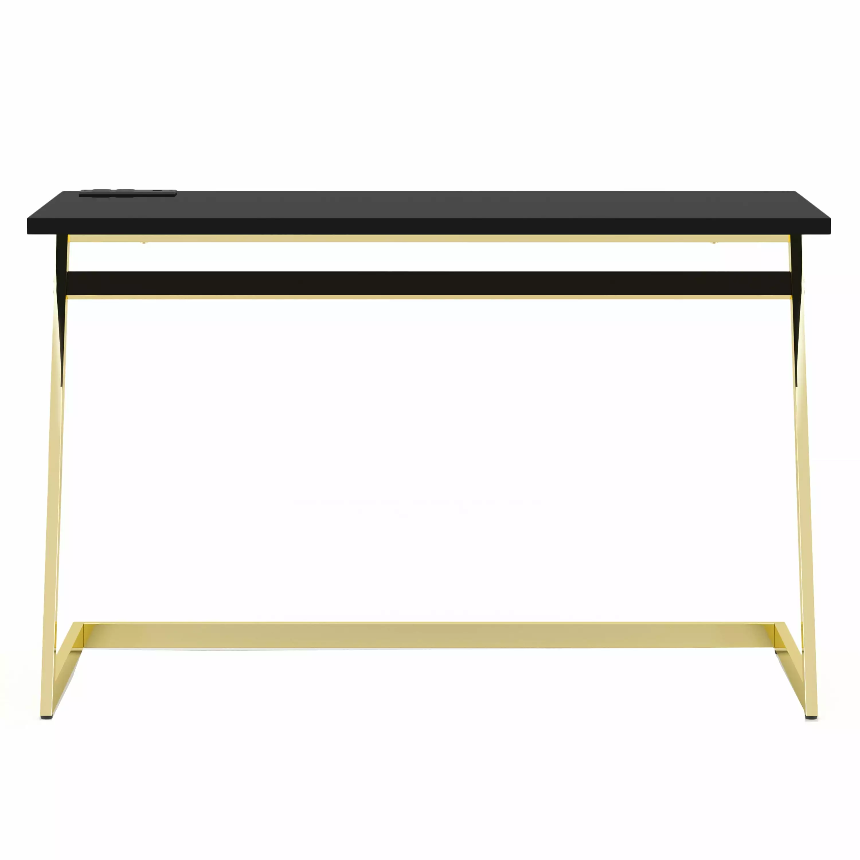 Furniture America Harper Metal 47- Writing Desk USB - Black
