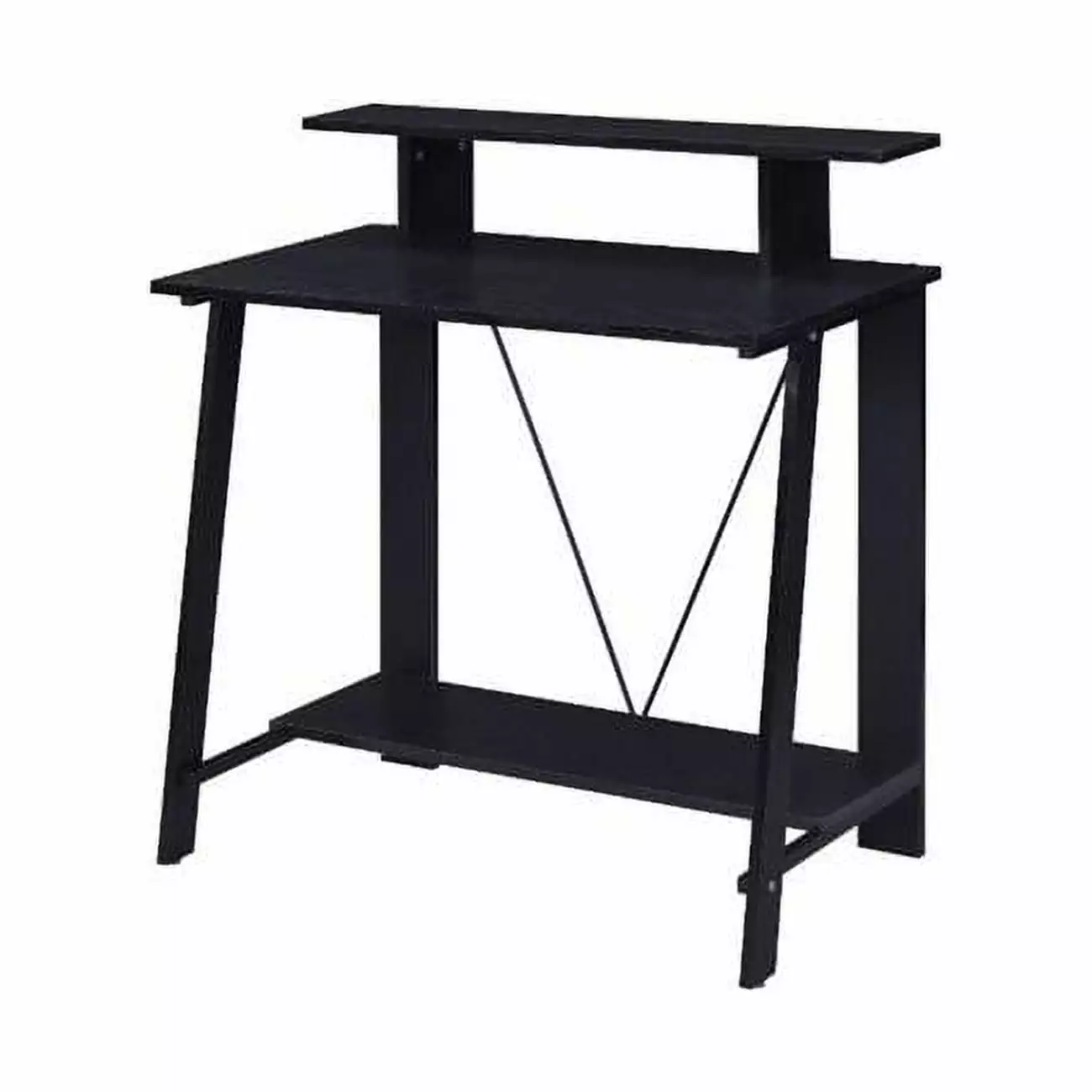 35 x 18 x 32 Inch Nypho Rectangle Black Writing Desk Study Table FurnOrama