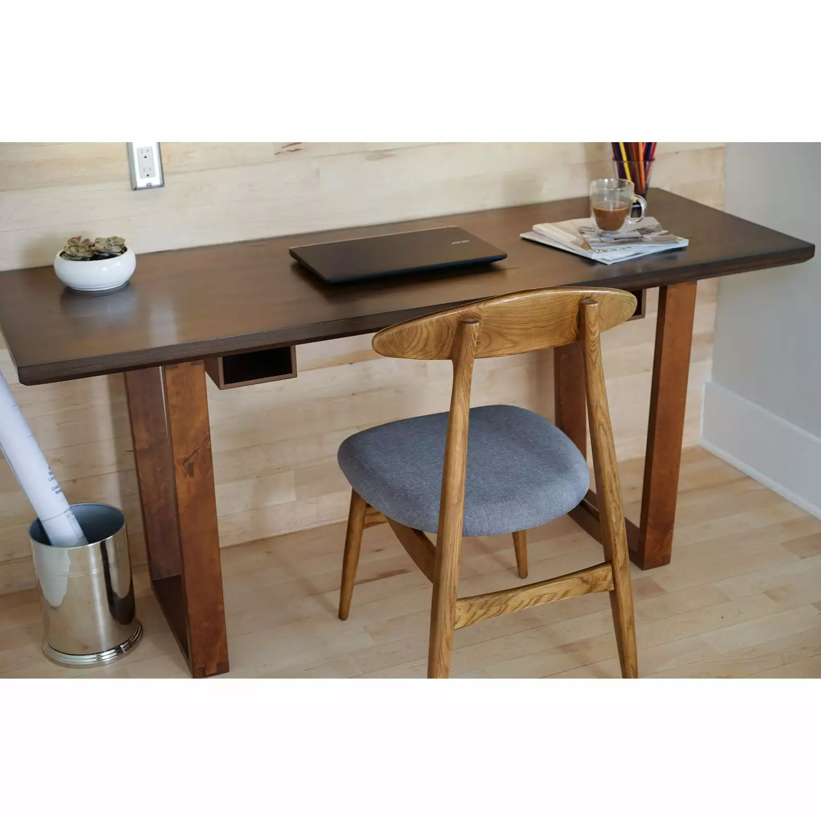 Haven Home Aiden Two-Tone Writing Desk Home Office Modern Study Desk Haven Homes