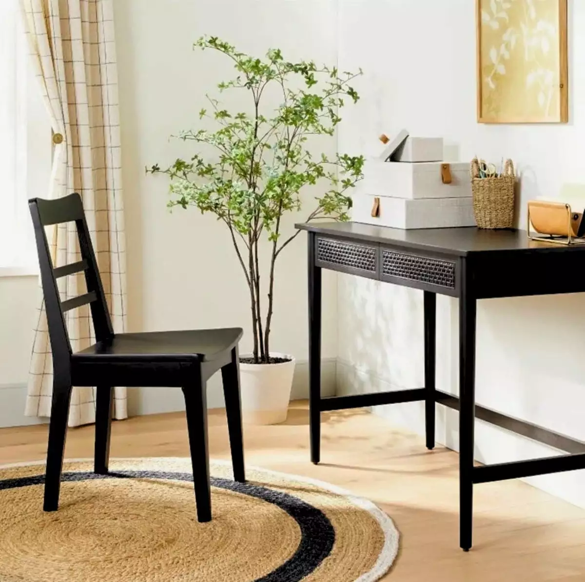 Wood & Cane Writing Desk Black Hearth & Hand Magnolia