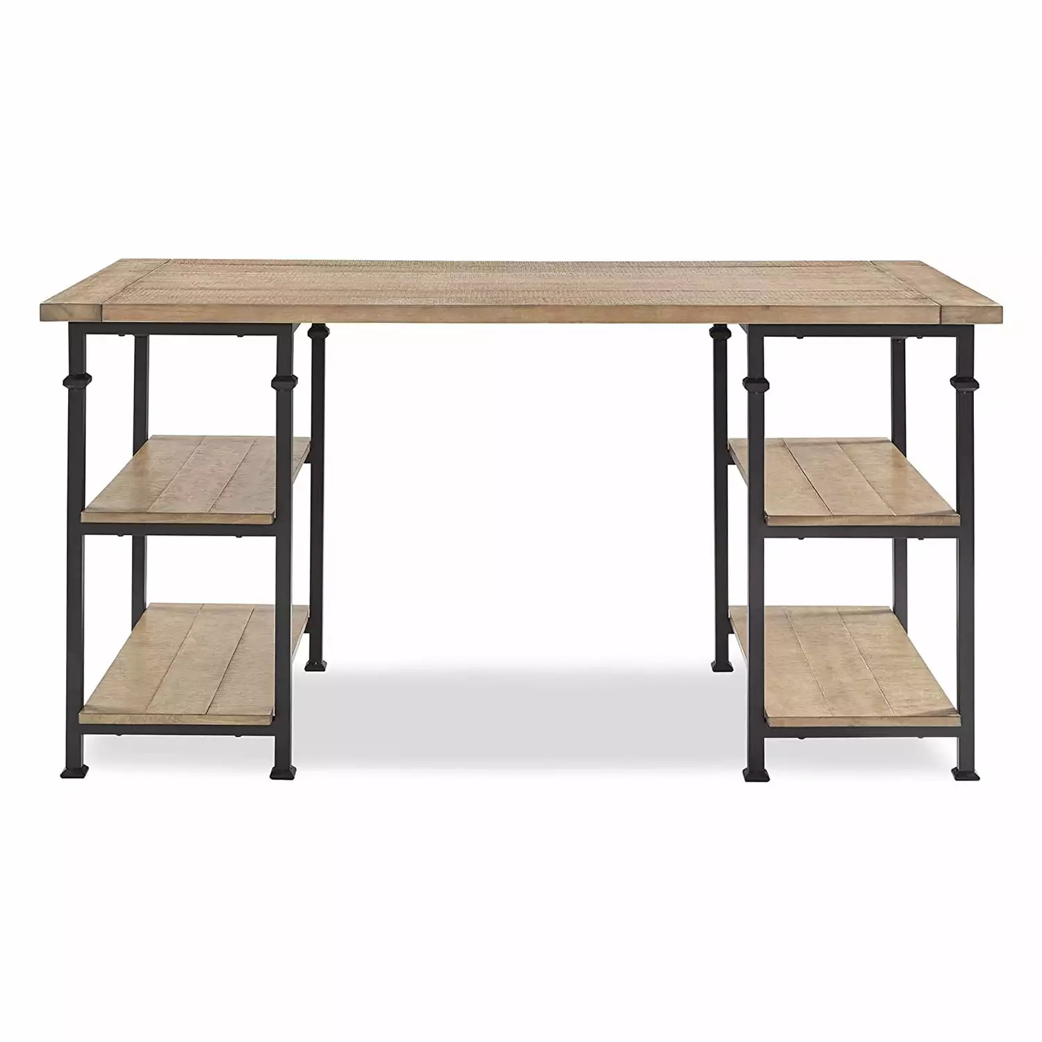 Homelegance Modern Industrial Solid Wood Metal Home Office Desk Rustic Brown