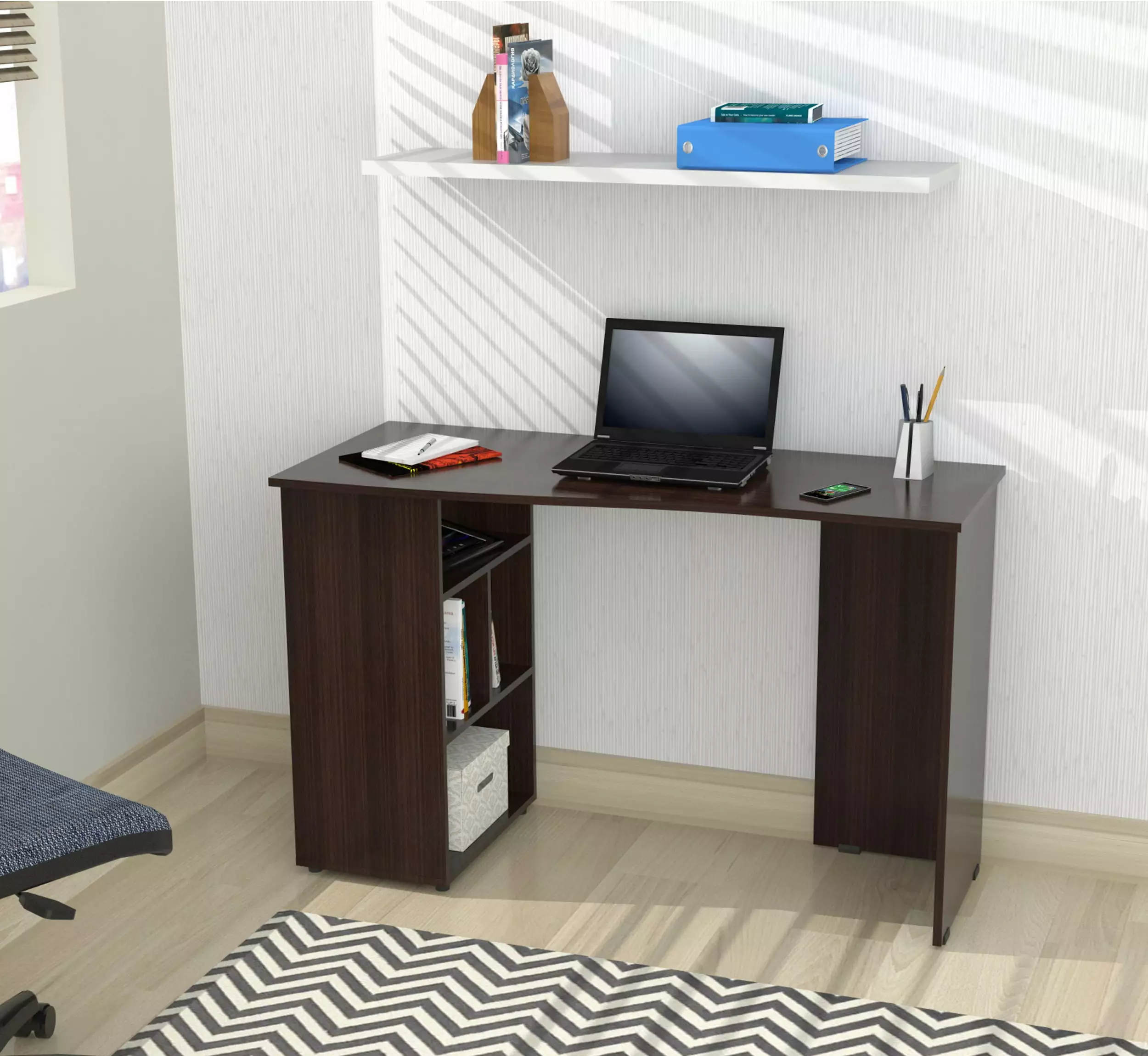 Curved Top Writing Desk Melamine Engineered Wood HomeRoots