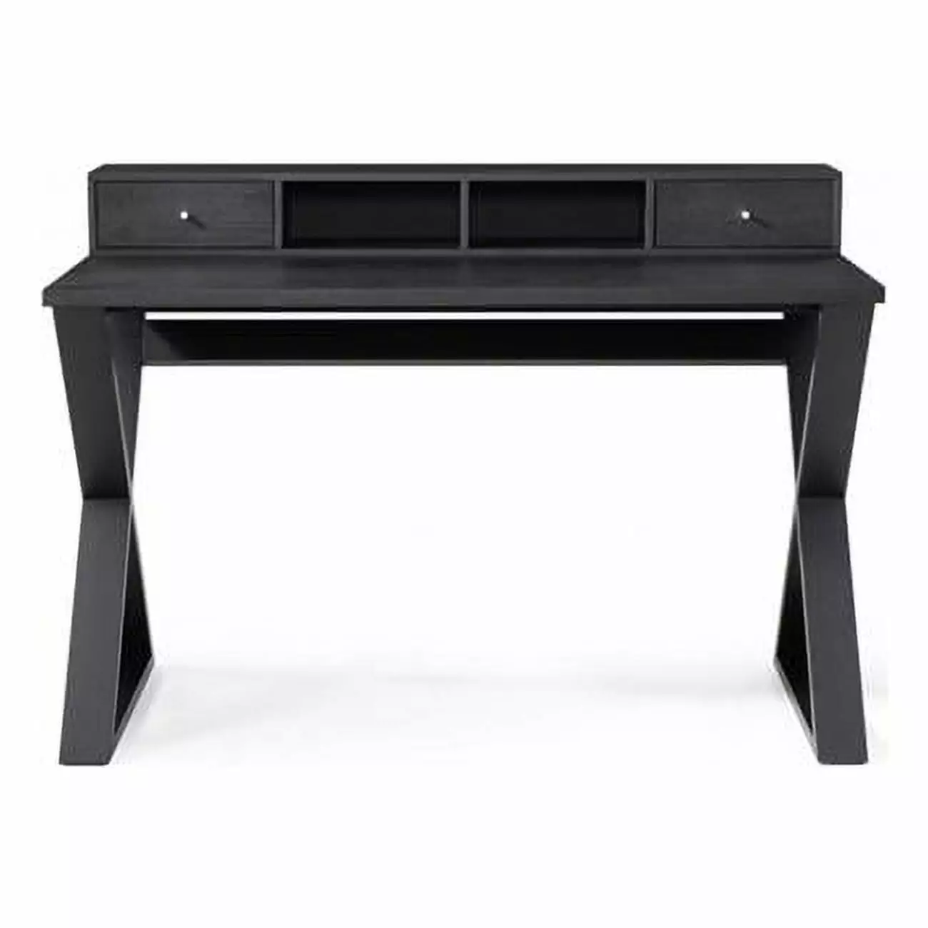 HomeRoots 51 x 25.5 x 35.5 Black Desk Modern Office Writing Table